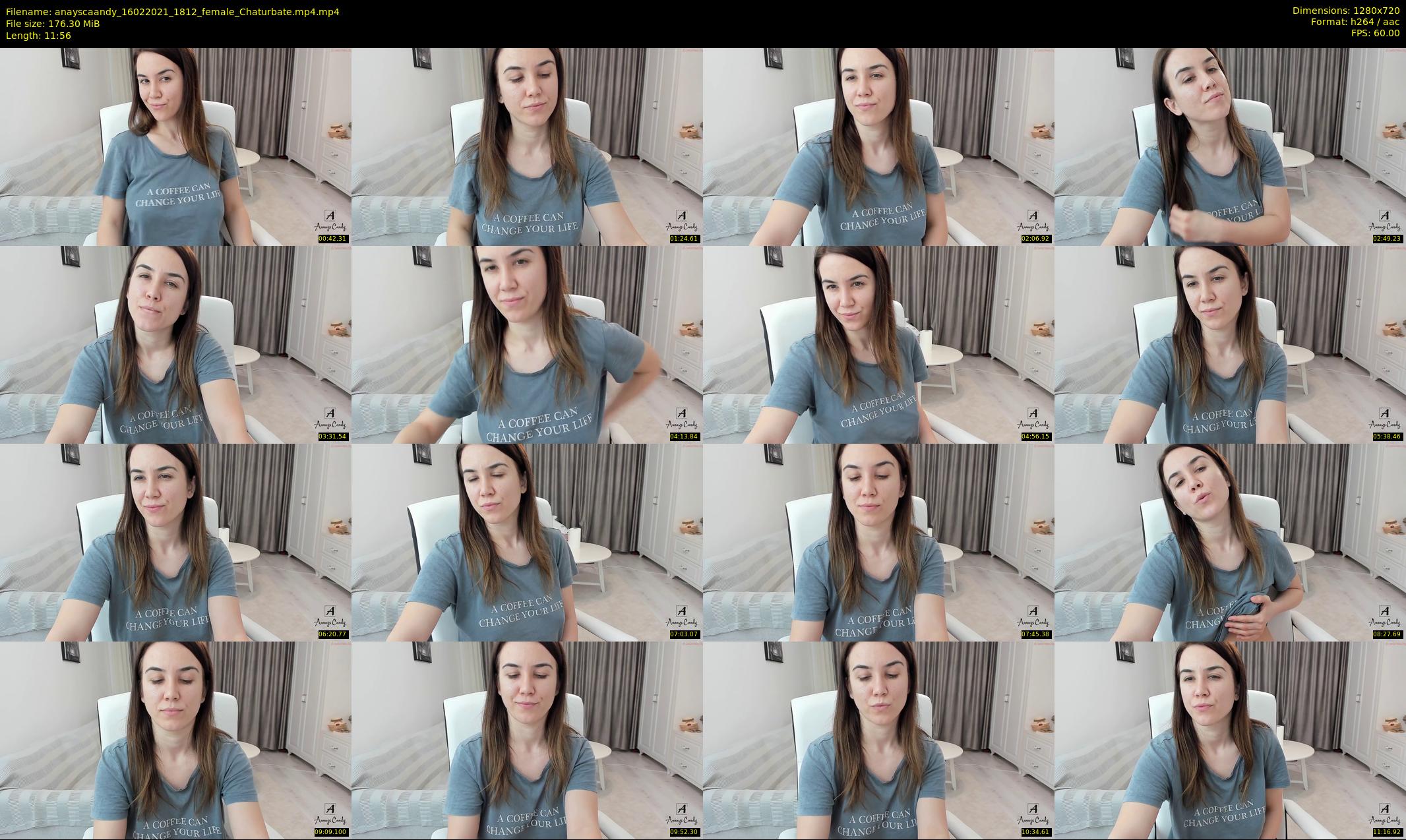 anayscaandy — 12 minute Chaturbate female cam show recording, 720p, Feb 16, 2021