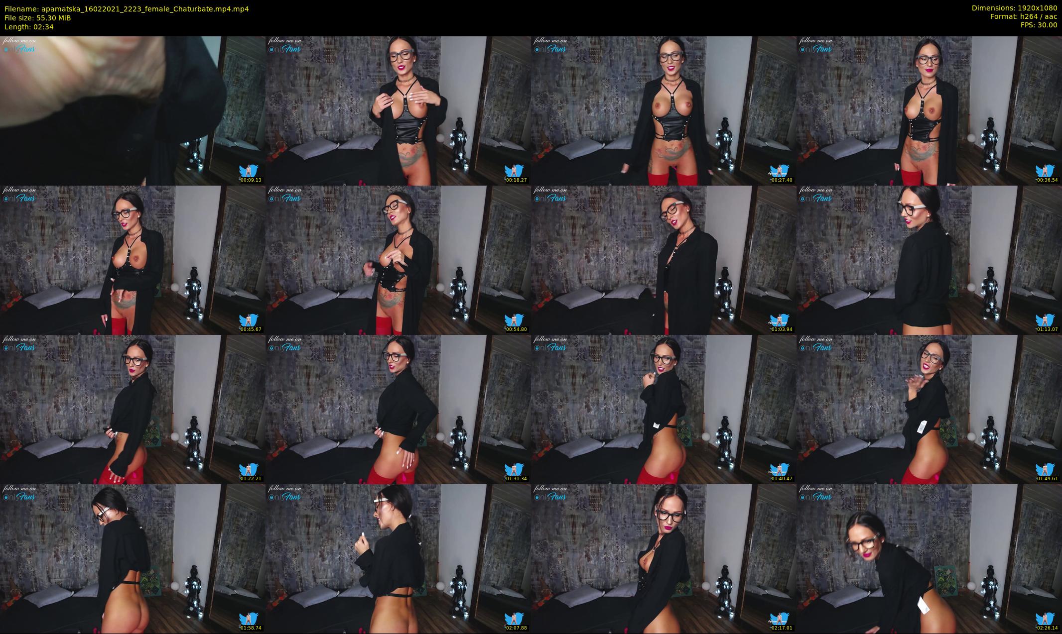 apamatska — 3 minute Chaturbate female cam show recording, 1080p, Feb 16, 2021