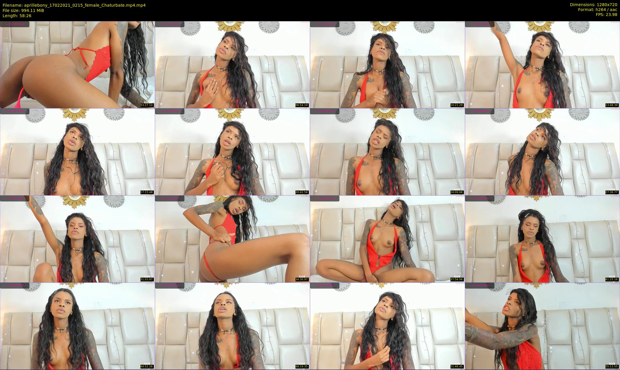 aprillebony — 59 minute Chaturbate female cam show recording, 720p, Feb 17, 2021