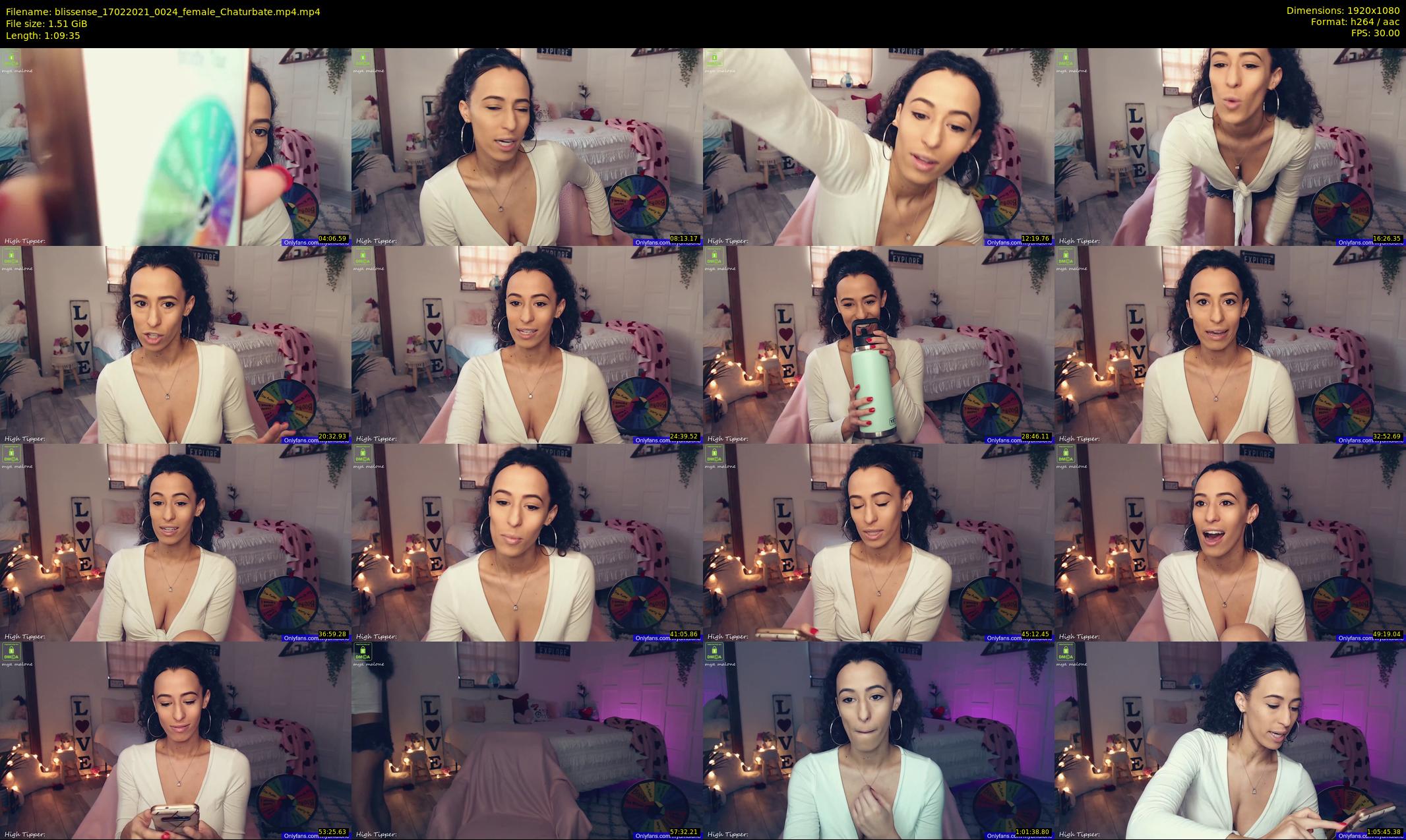 blissense — 70 minute Chaturbate female cam show recording, 1080p, Feb 17, 2021