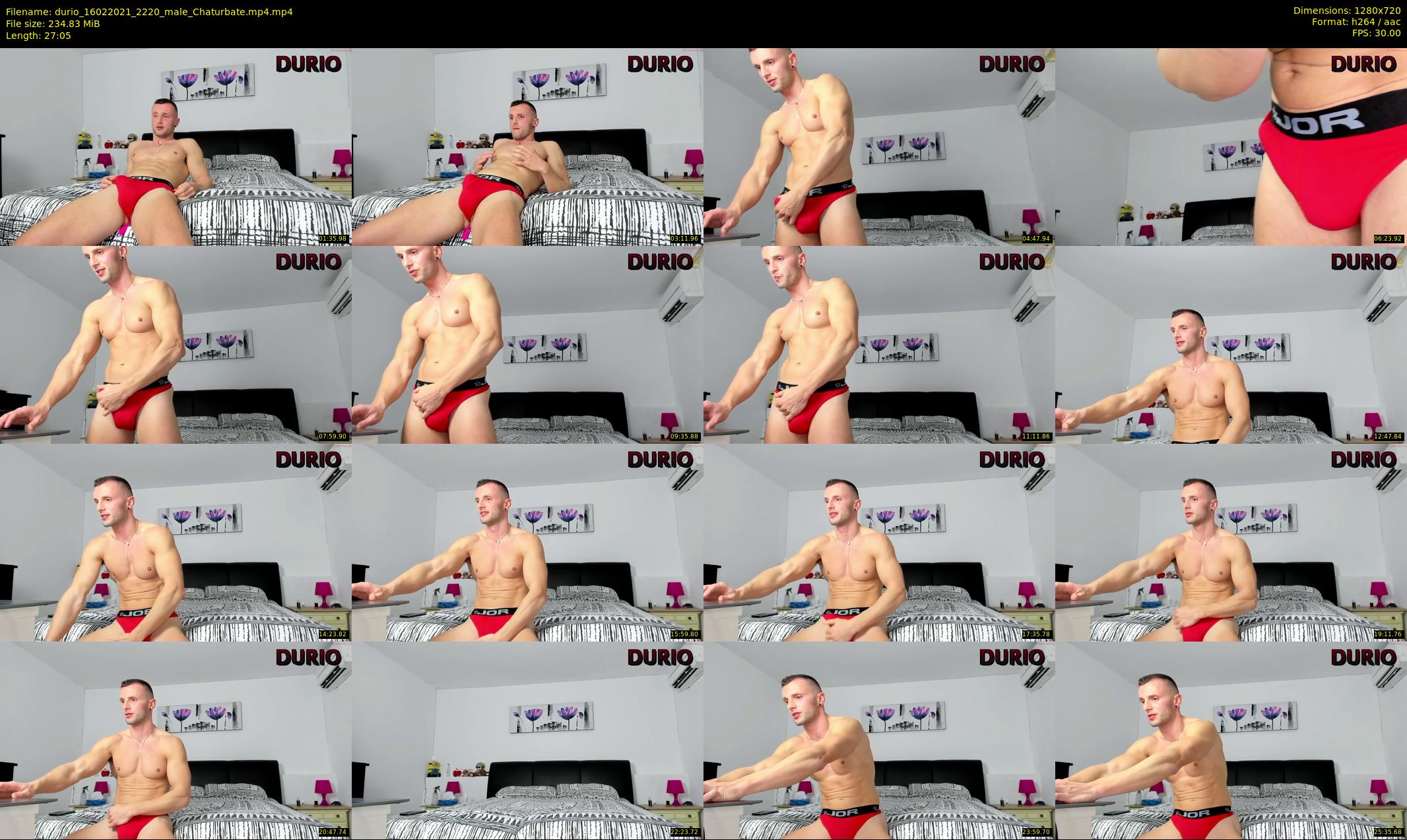 durio — 28 minute Chaturbate male cam show recording, 720p, Feb 16, 2021