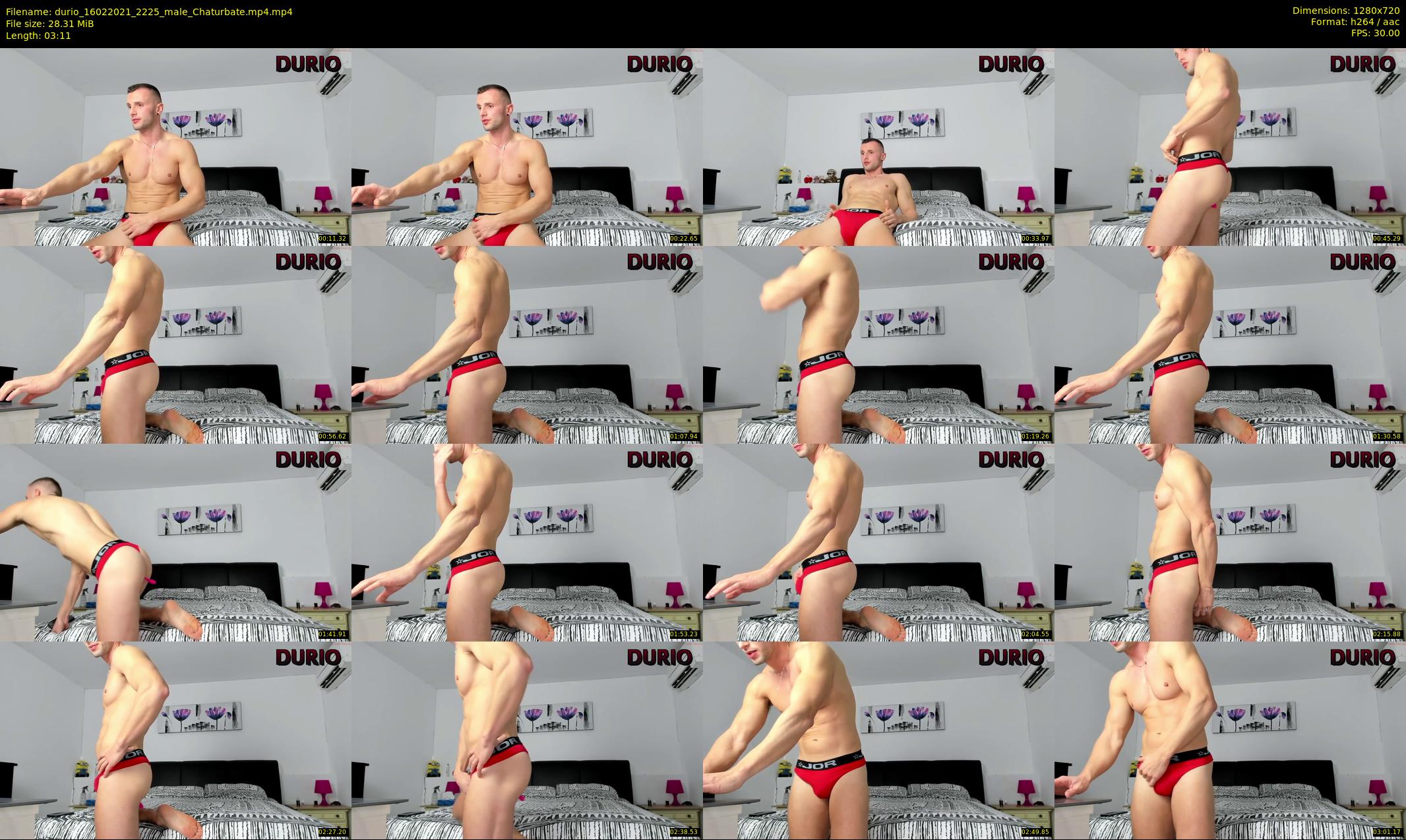 durio — 4 minute Chaturbate male cam show recording, 720p, Feb 16, 2021