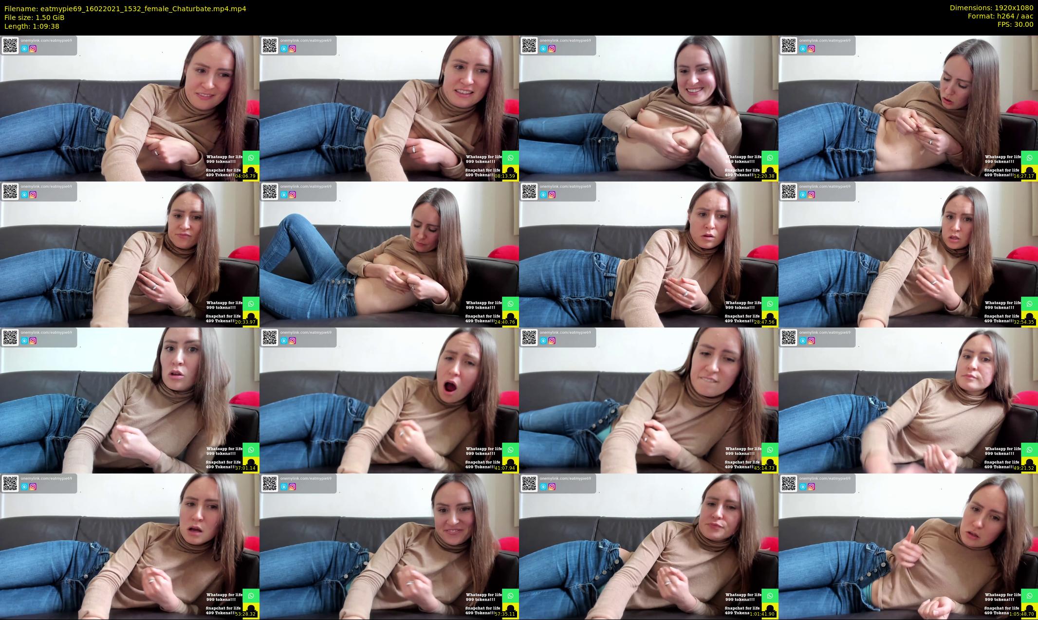 eatmypie69 — 70 minute Chaturbate female cam show recording, 1080p, Feb 16, 2021
