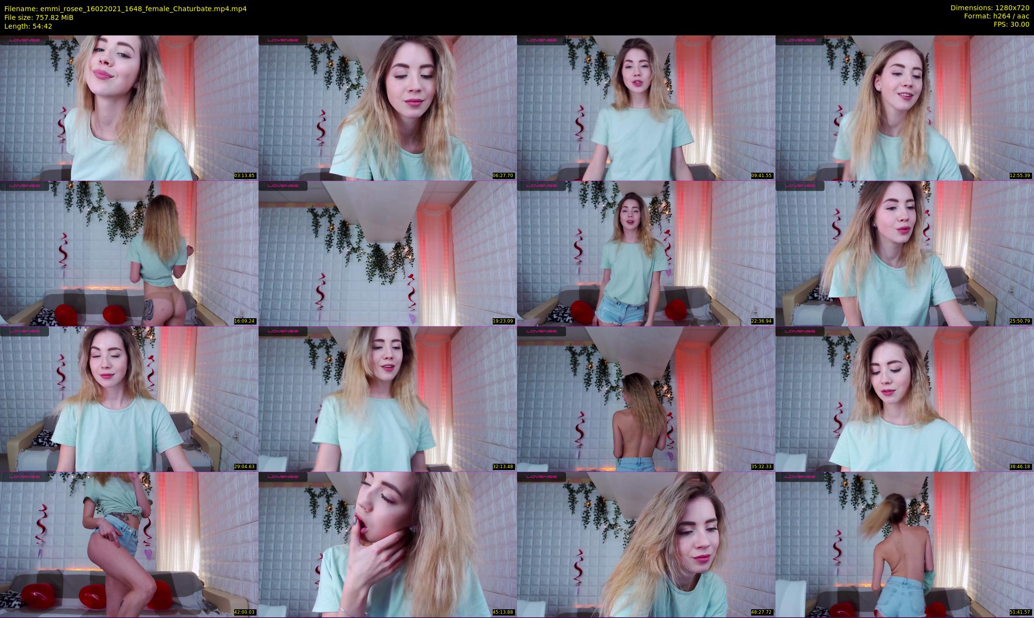 emmi_rosee — 55 minute Chaturbate female cam show recording, 720p, Feb 16, 2021