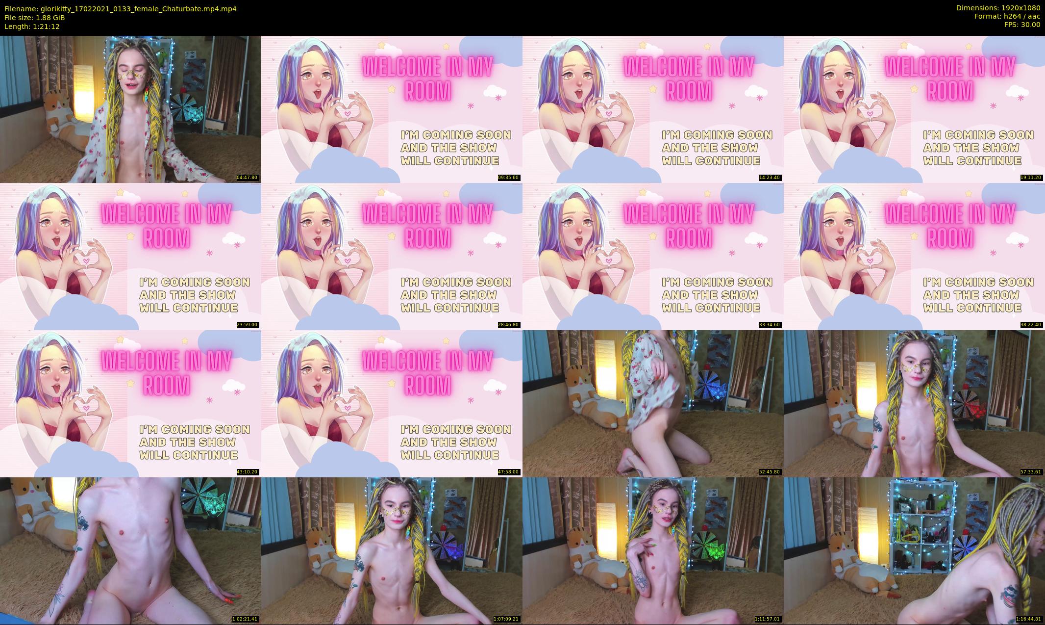 glorikitty — 82 minute Chaturbate female cam show recording, 1080p, Feb 17, 2021