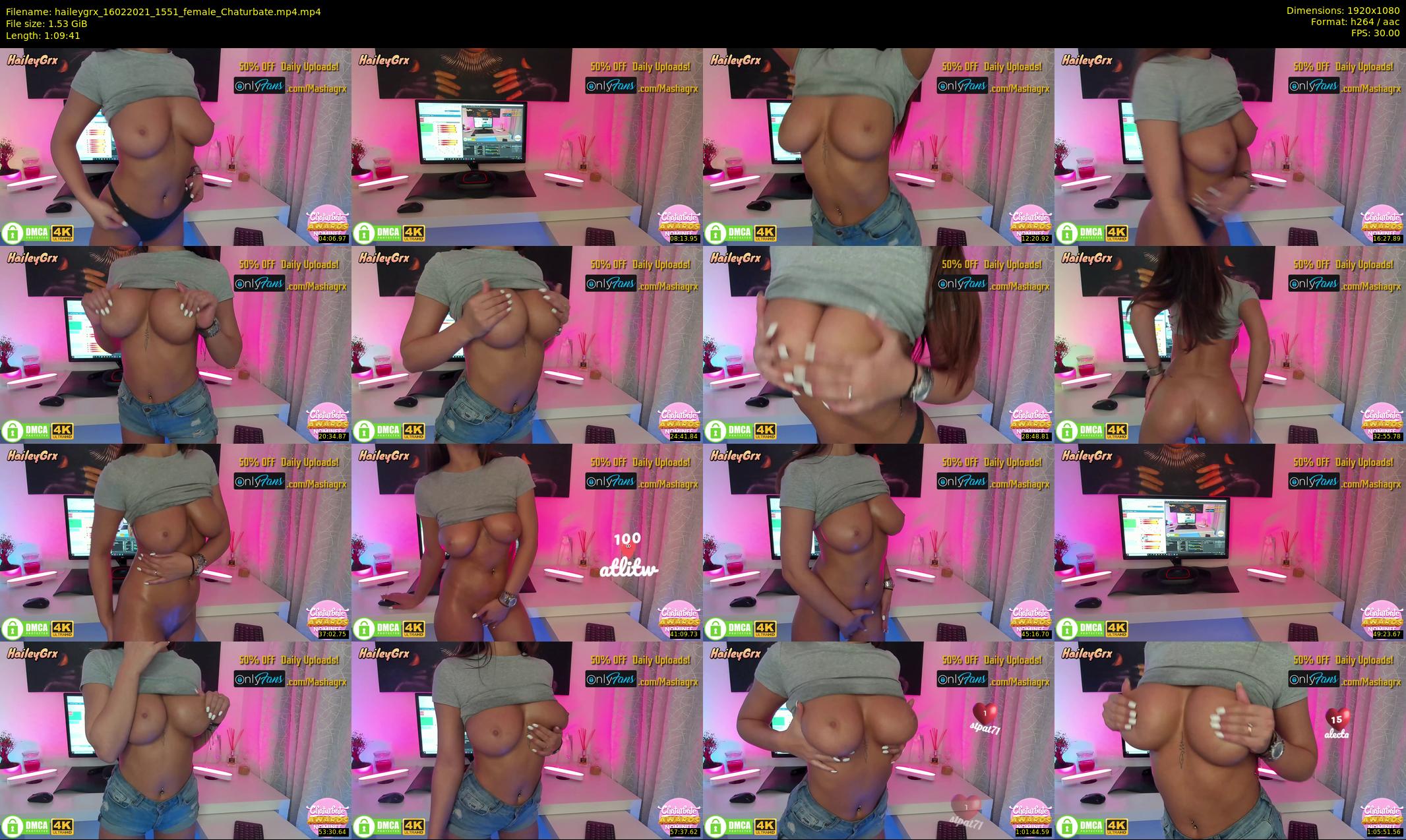 haileygrx — 70 minute Chaturbate female cam show recording, 1080p, Feb 16, 2021