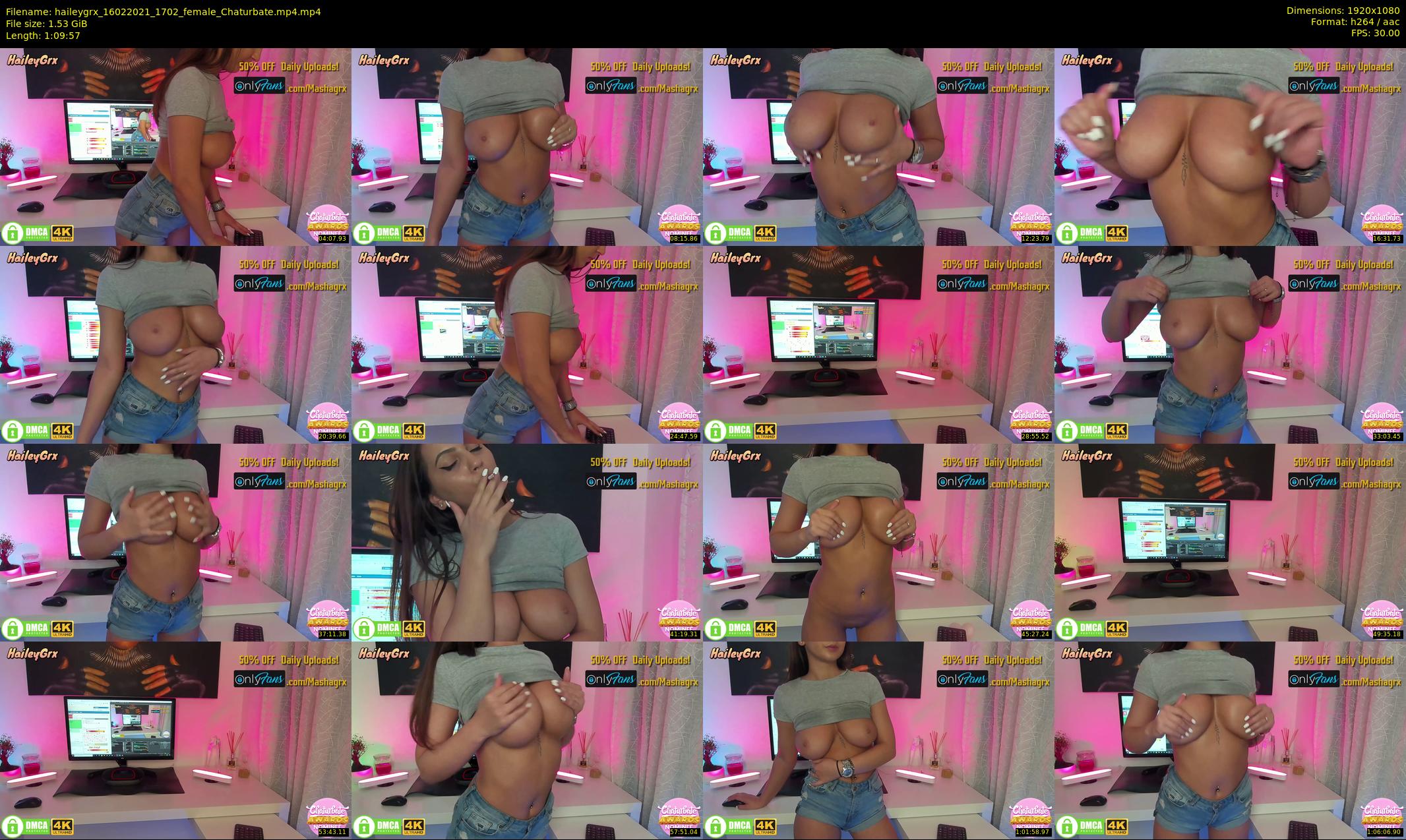 haileygrx — 70 minute Chaturbate female cam show recording, 1080p, Feb 16, 2021