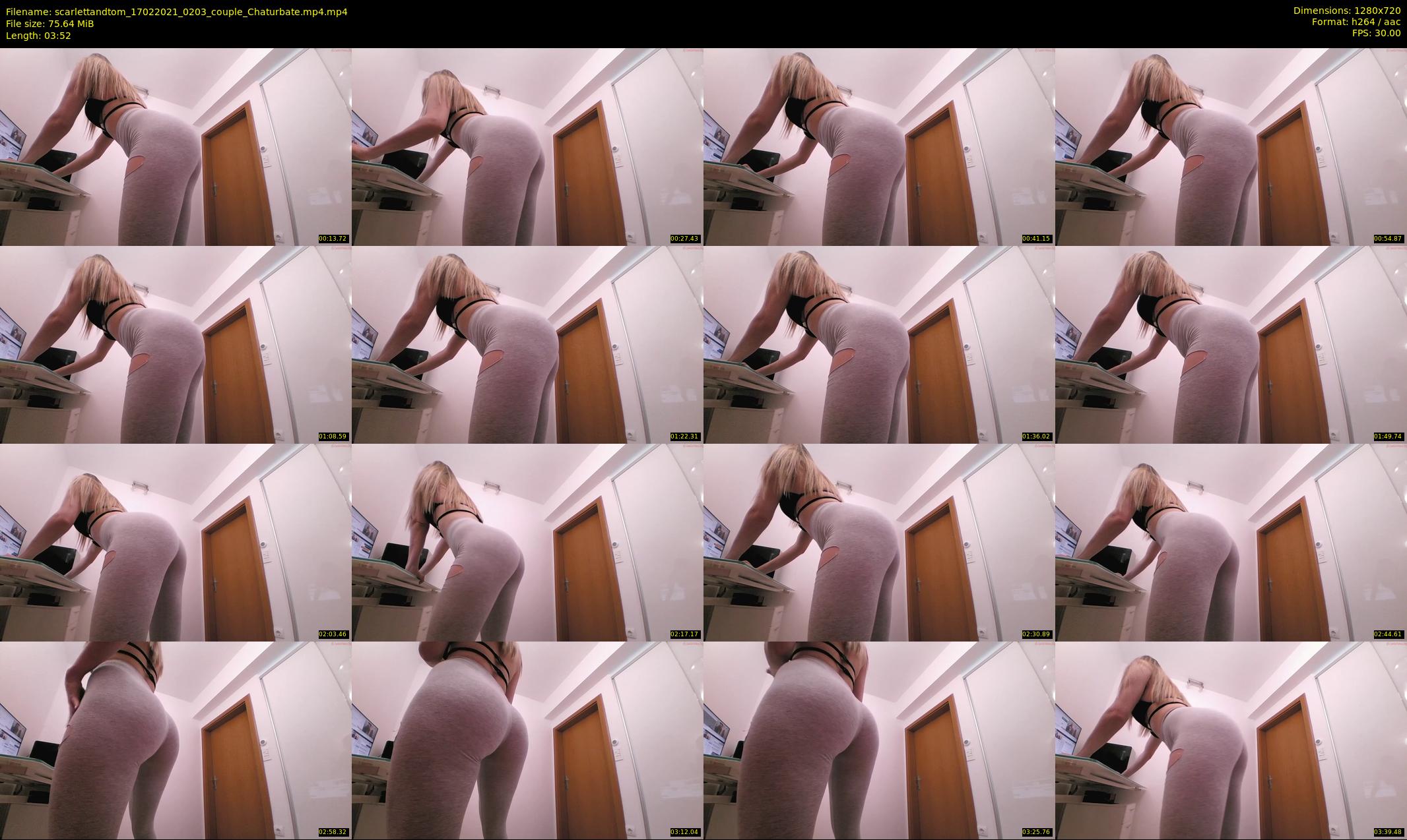 scarlettandtom — 4 minute Chaturbate couple cam show recording, 720p, Feb 17, 2021