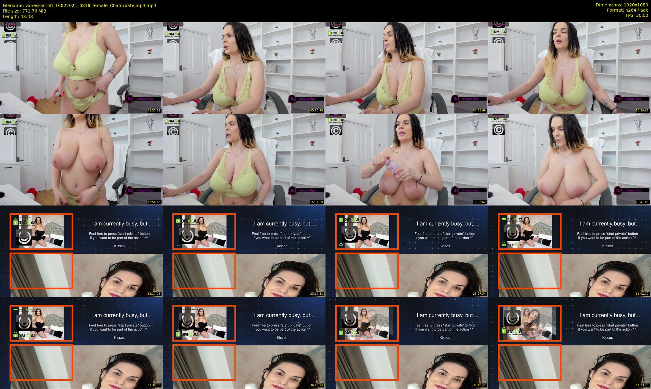 vanessacroft — 44 minute Chaturbate female cam show recording, 1080p, Feb 16, 2021