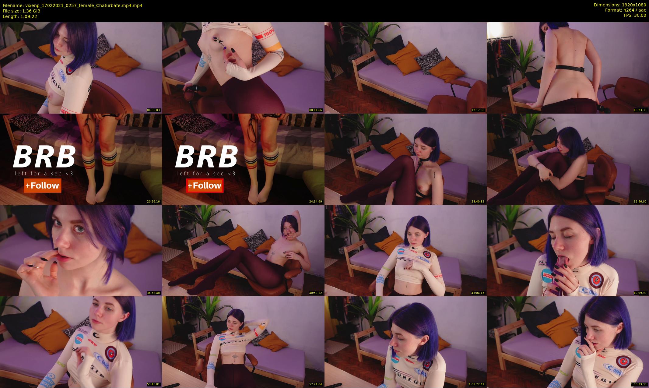 vixenp — 70 minute Chaturbate female cam show recording, 1080p, Feb 17, 2021