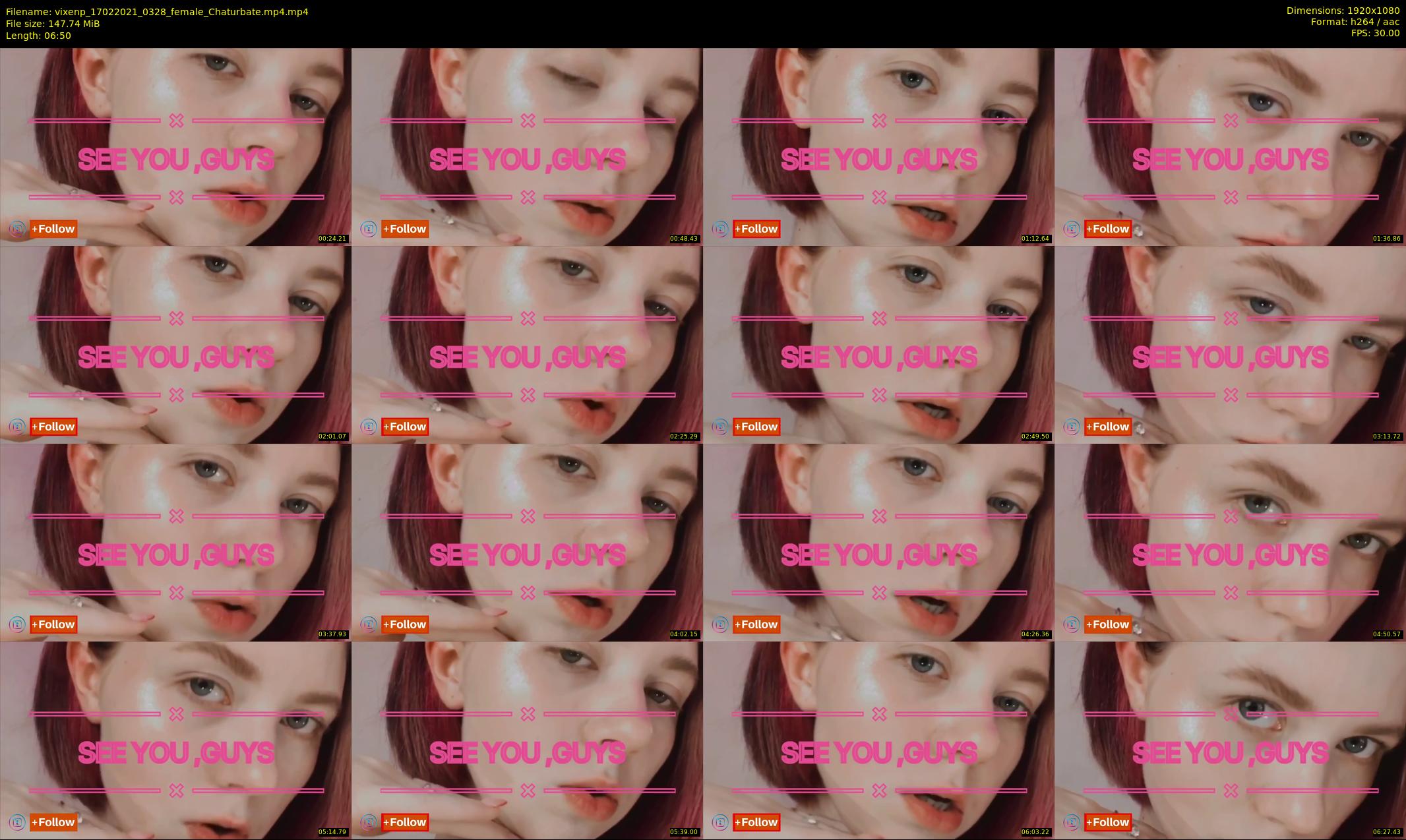 vixenp — 7 minute Chaturbate female cam show recording, 1080p, Feb 17, 2021