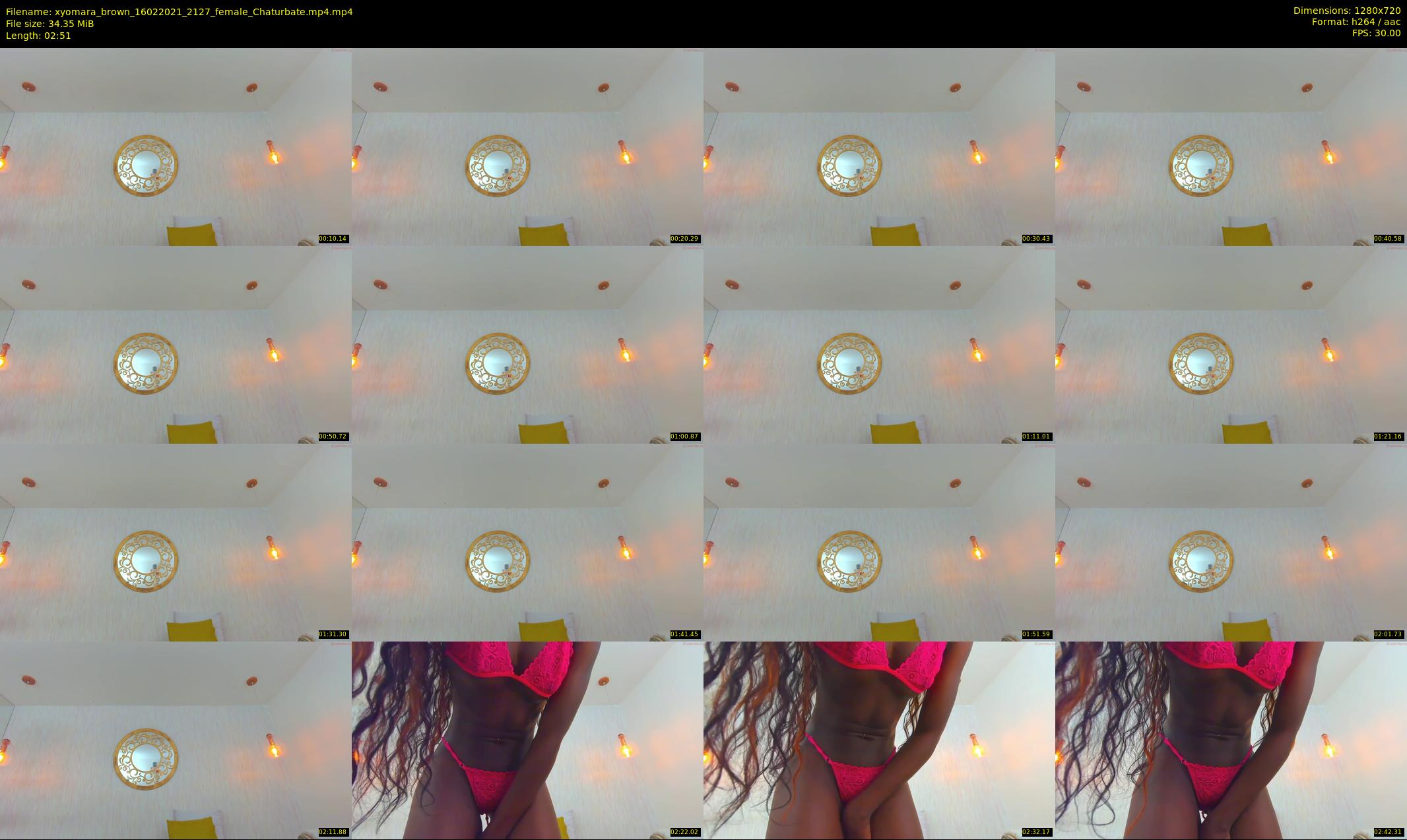 xyomara_brown — 3 minute Chaturbate female cam show recording, 720p, Feb 16, 2021