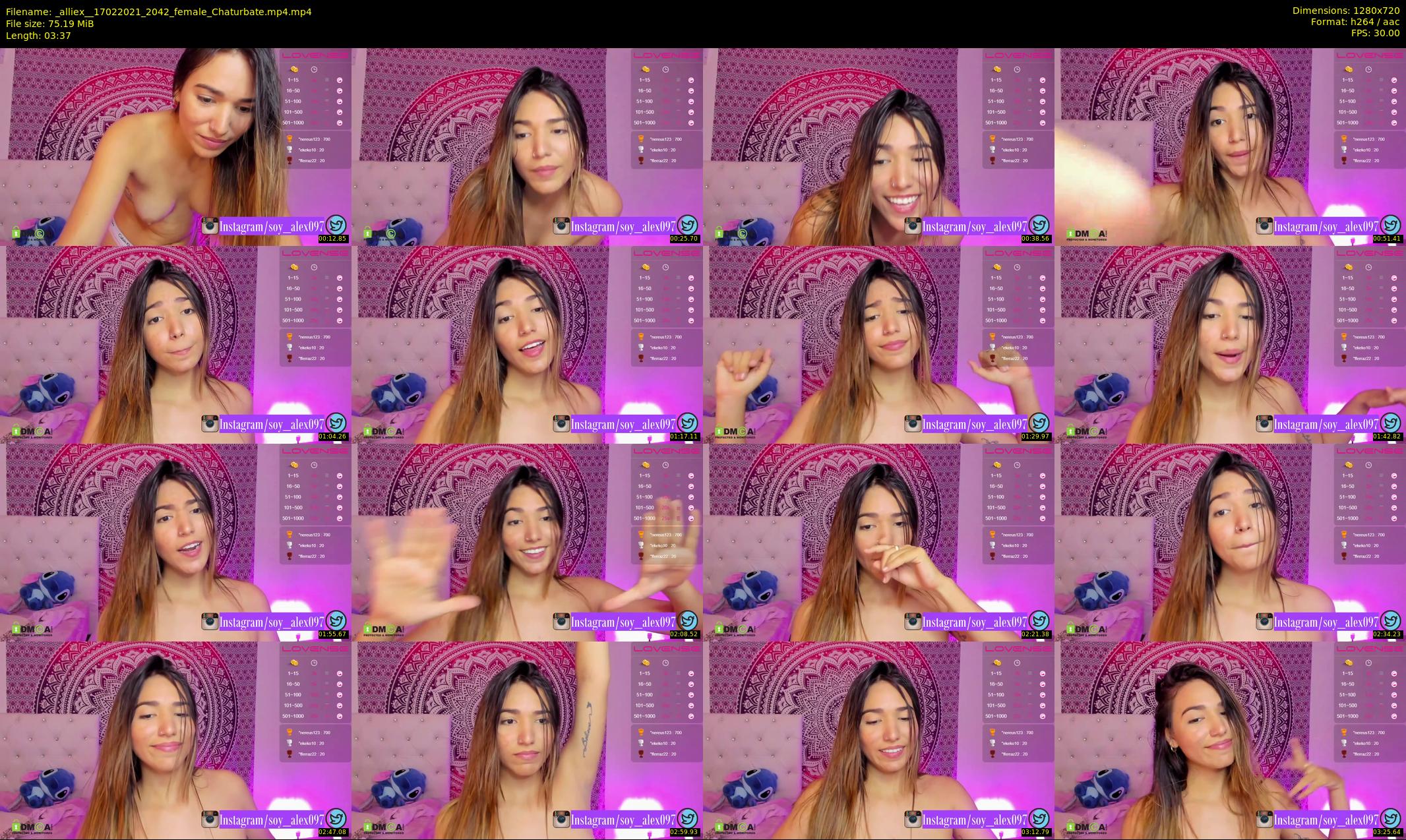 _alliex_ — 4 minute Chaturbate female cam show recording, 720p, Feb 17, 2021