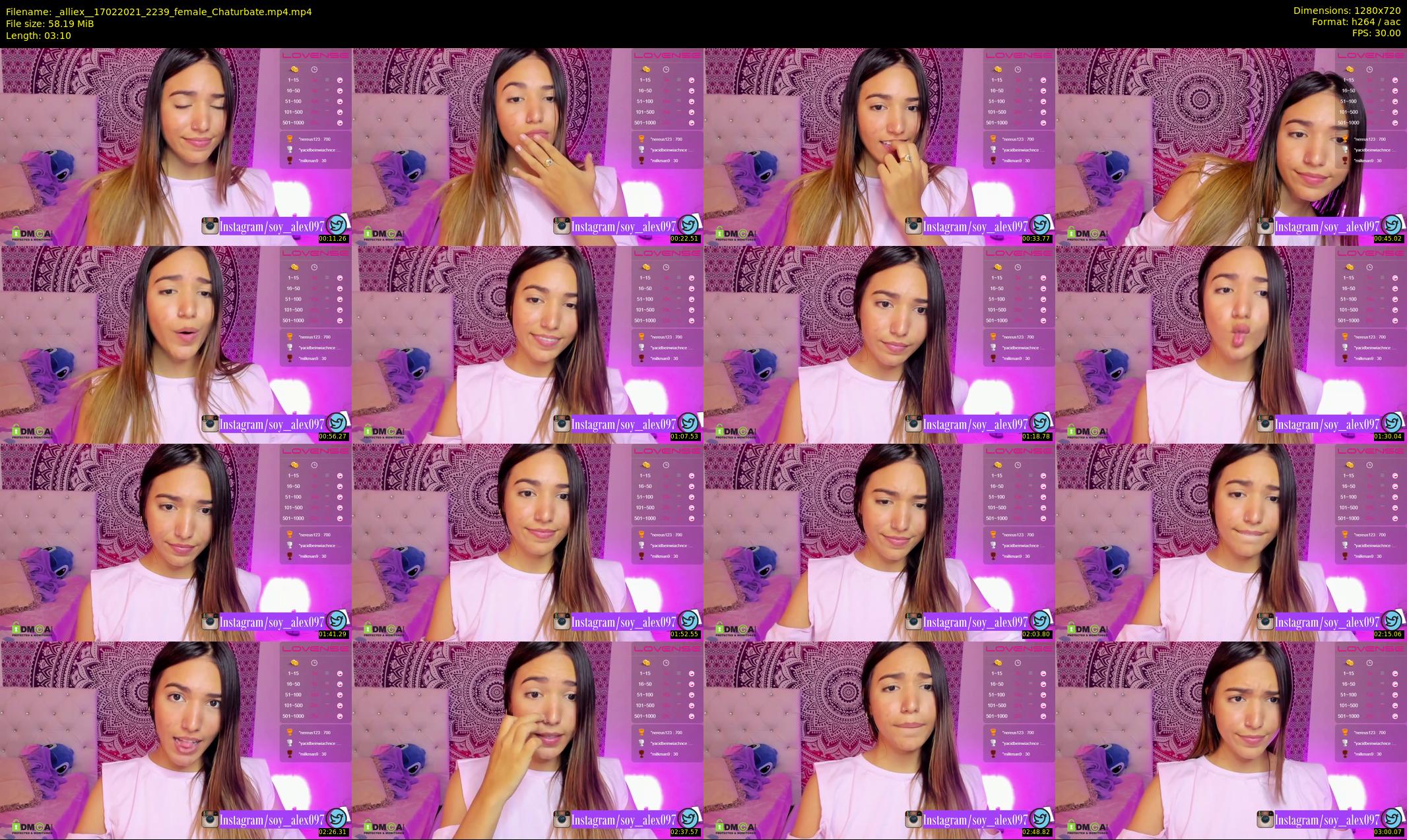_alliex_ — 4 minute Chaturbate female cam show recording, 720p, Feb 17, 2021