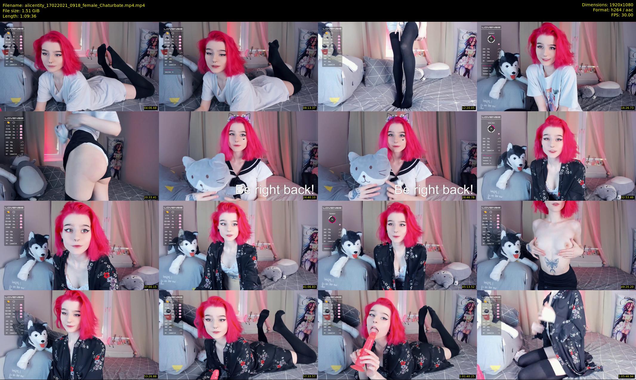 alicentity — 70 minute Chaturbate female cam show recording, 1080p, Feb 17, 2021