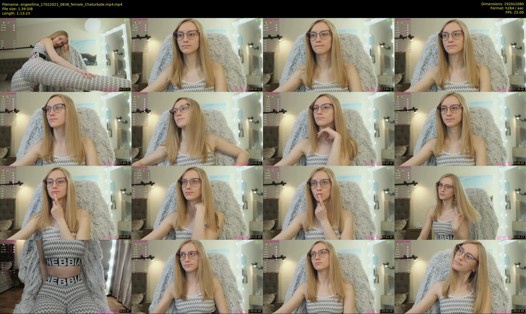 angeellina — 74 minute Chaturbate female cam show recording, 1080p, Feb 17, 2021