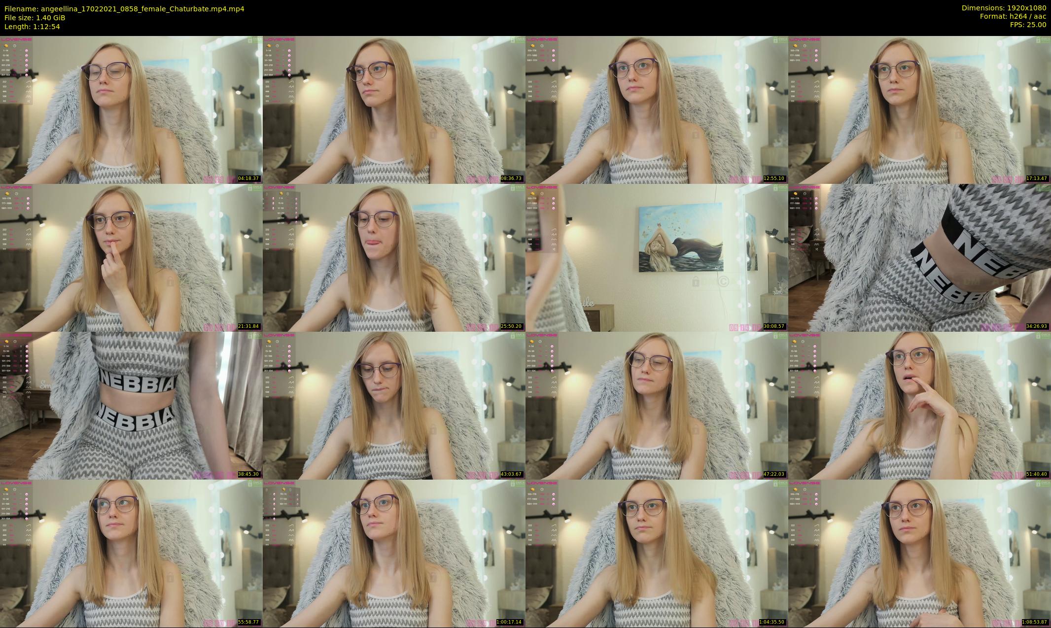 angeellina — 73 minute Chaturbate female cam show recording, 1080p, Feb 17, 2021