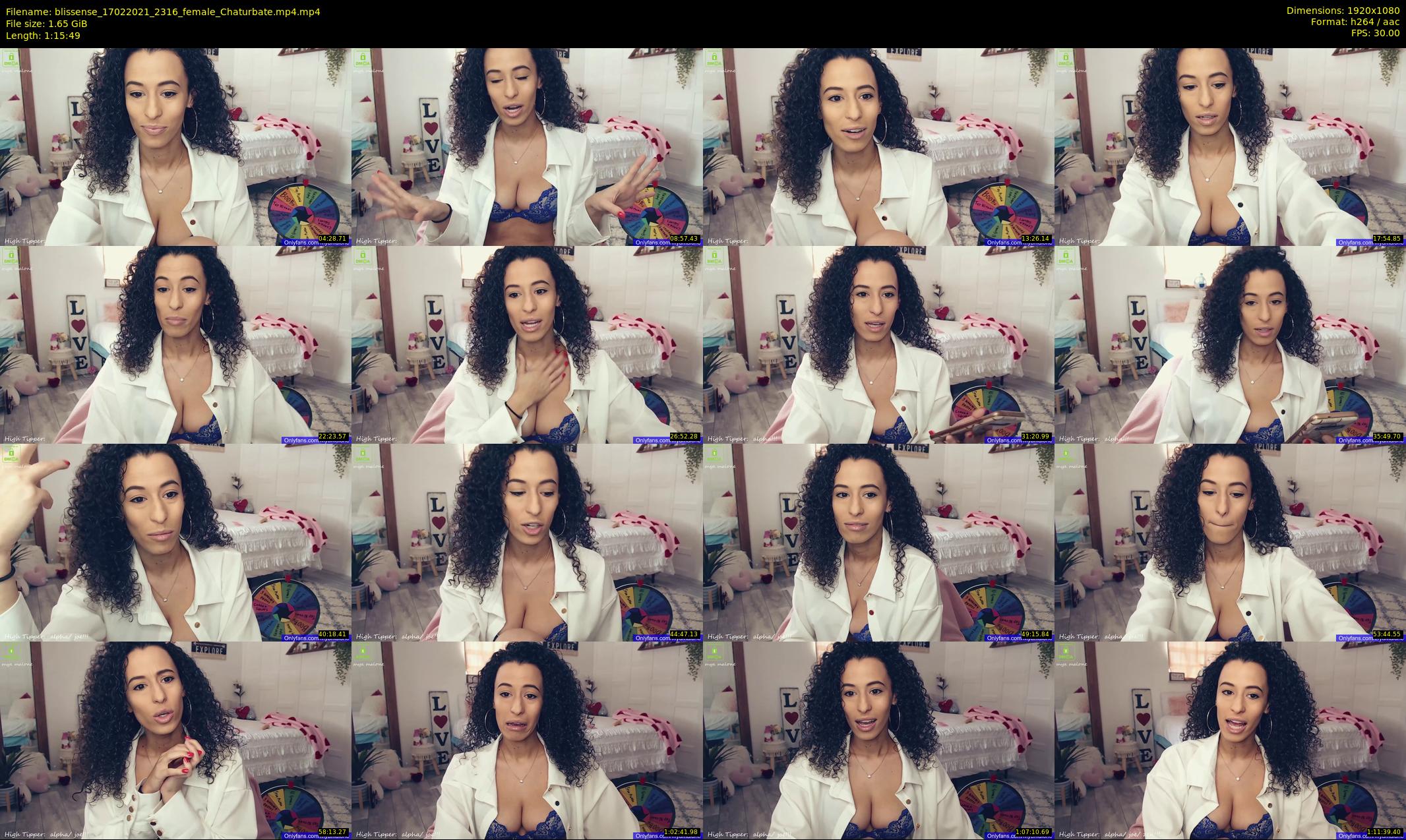 blissense — 76 minute Chaturbate female cam show recording, 1080p, Feb 17, 2021