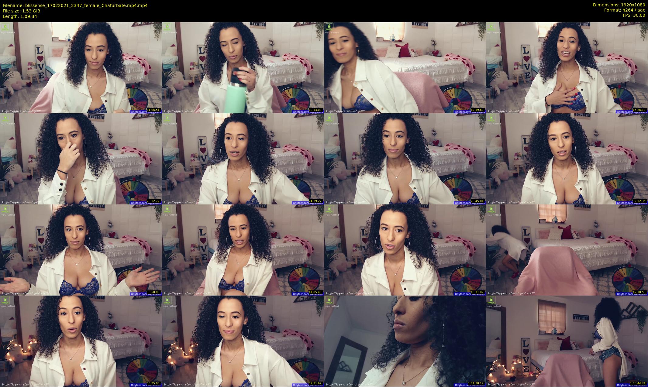 blissense — 70 minute Chaturbate female cam show recording, 1080p, Feb 17, 2021