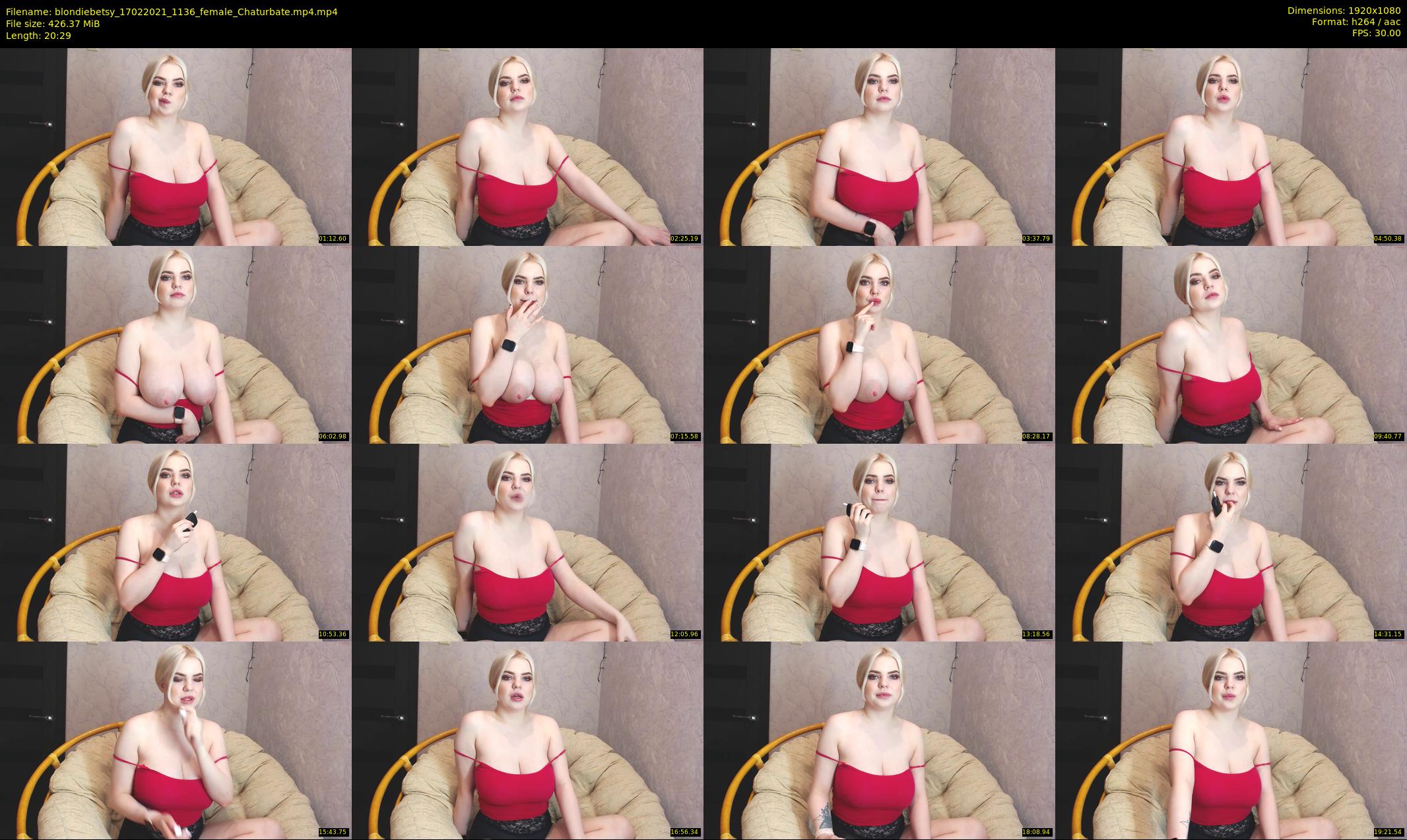 blondiebetsy — 21 minute Chaturbate female cam show recording, 1080p, Feb 17, 2021