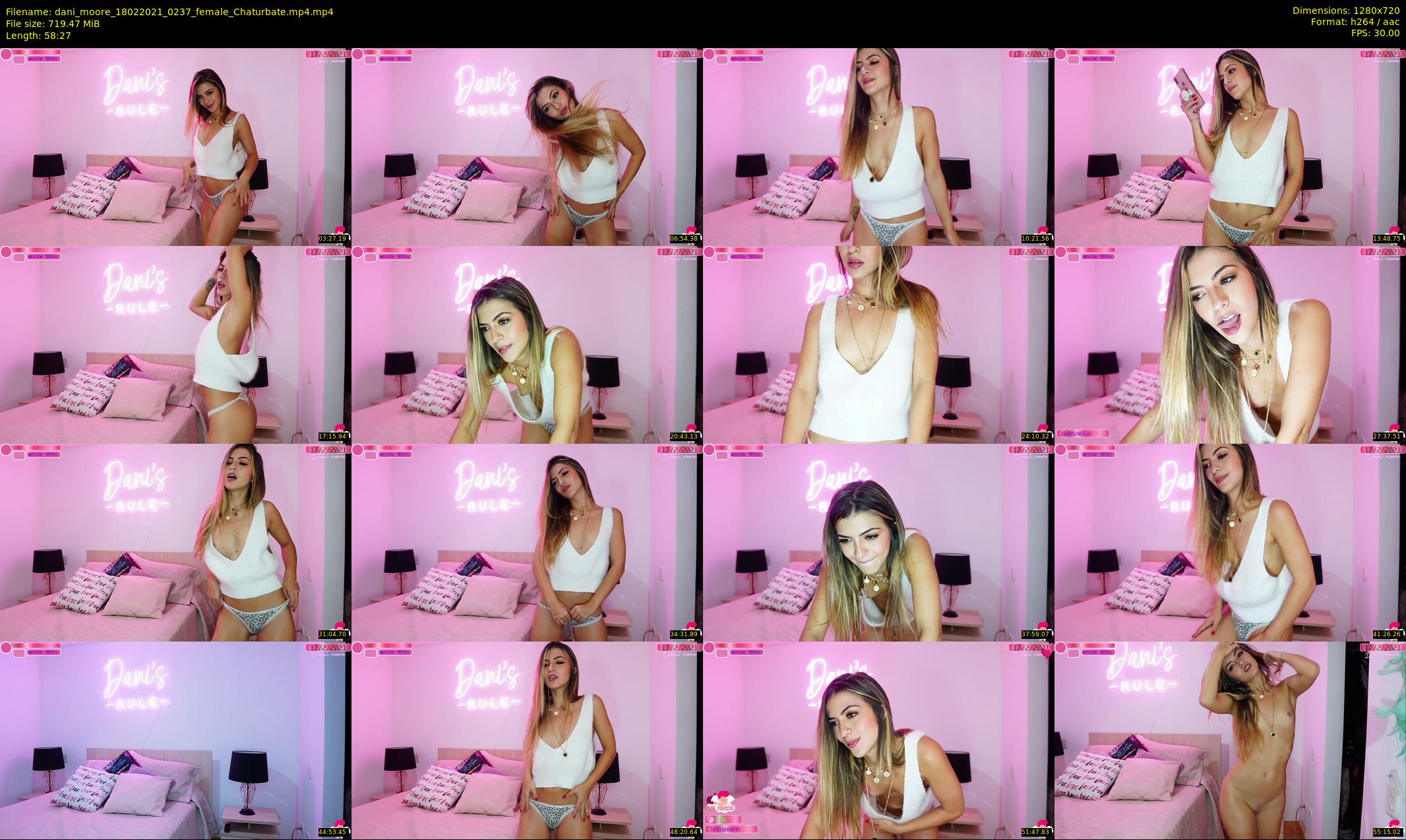 dani_moore — 59 minute Chaturbate female cam show recording, 720p, Feb 18, 2021