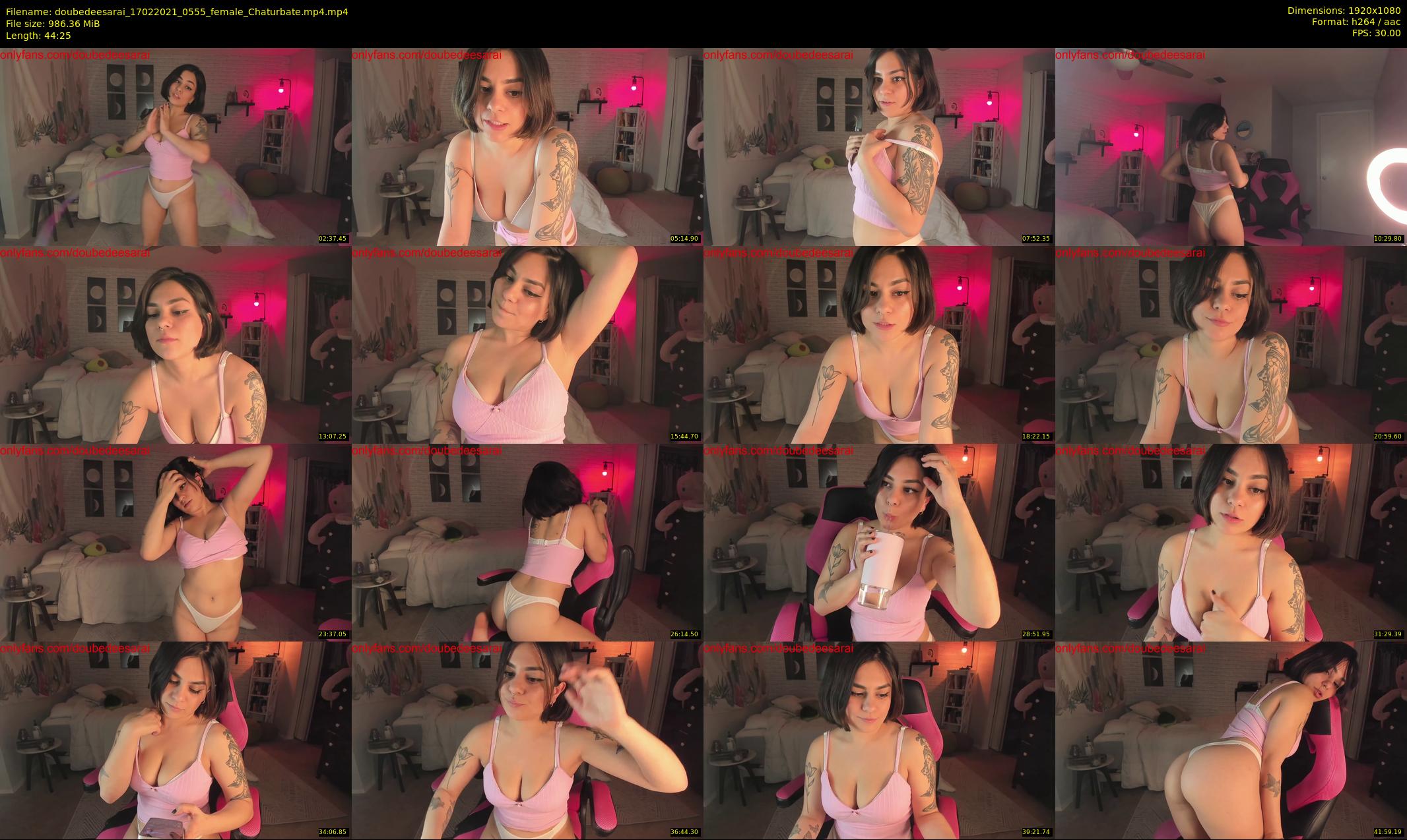 doubedeesarai — 45 minute Chaturbate female cam show recording, 1080p, Feb 17, 2021