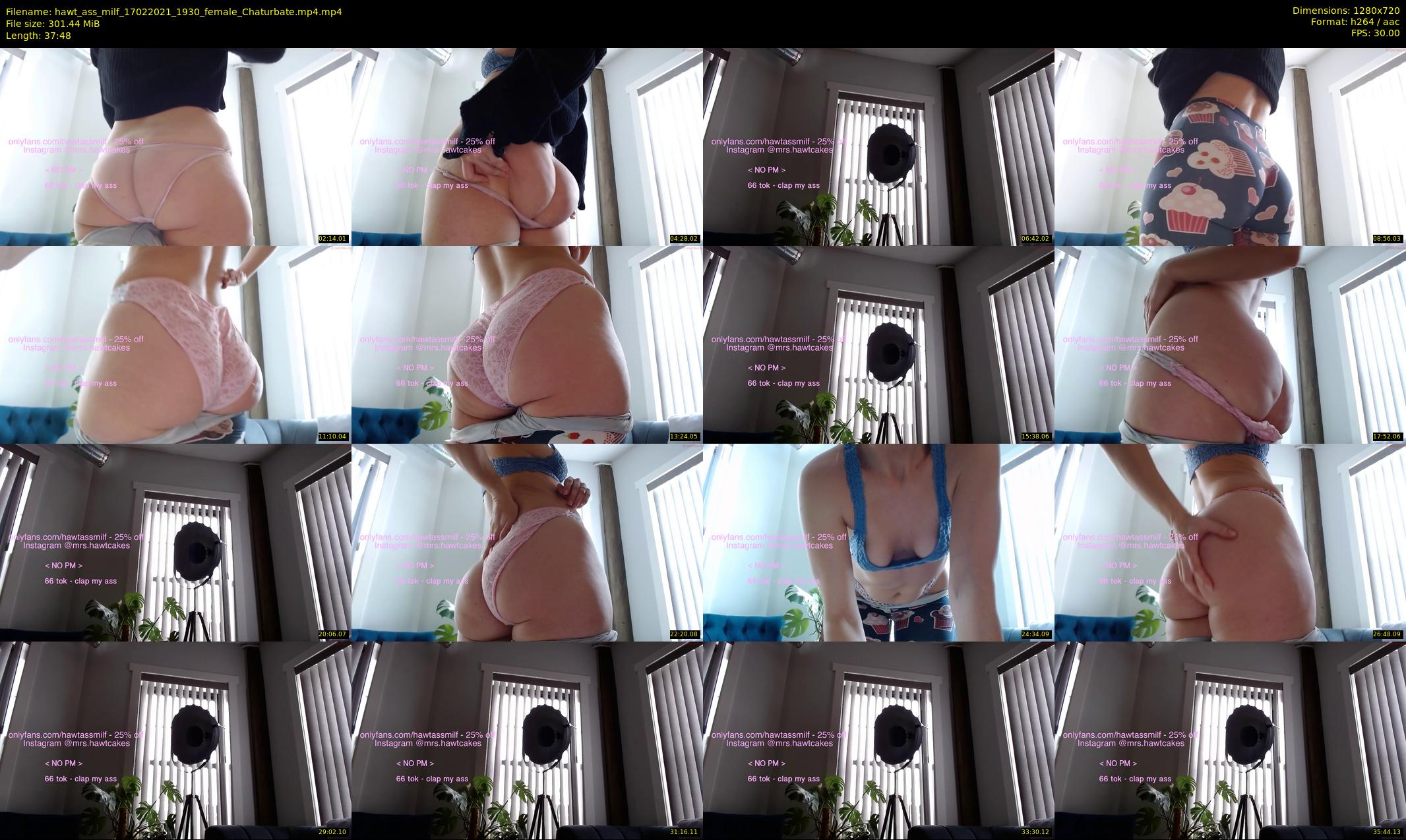 hawt_ass_milf — 38 minute Chaturbate female cam show recording, 720p, Feb 17, 2021