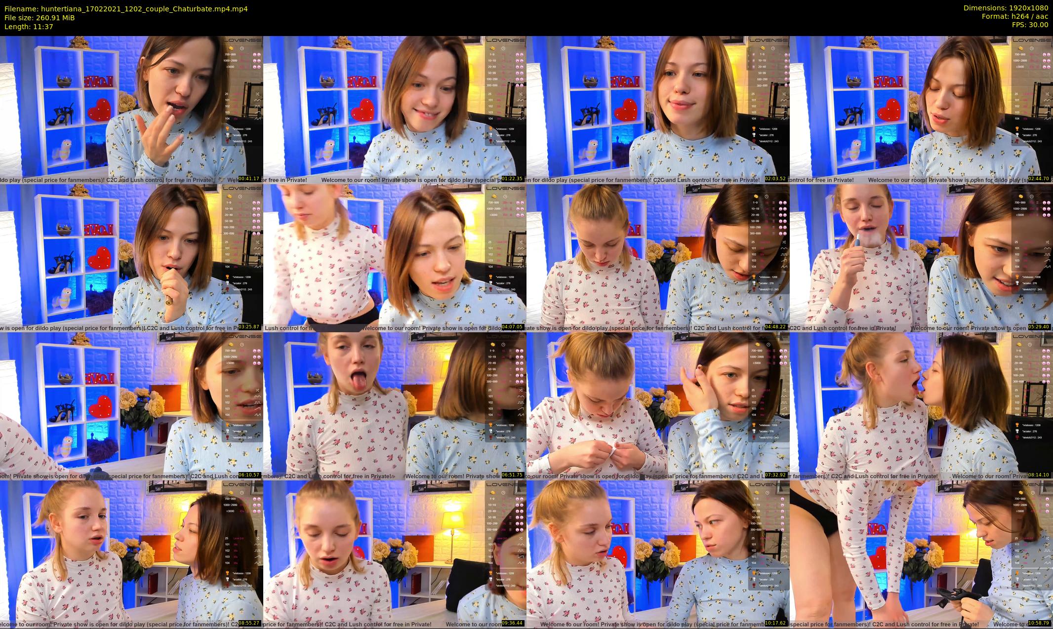 huntertiana — 12 minute Chaturbate female cam show recording, 1080p, Feb 17, 2021