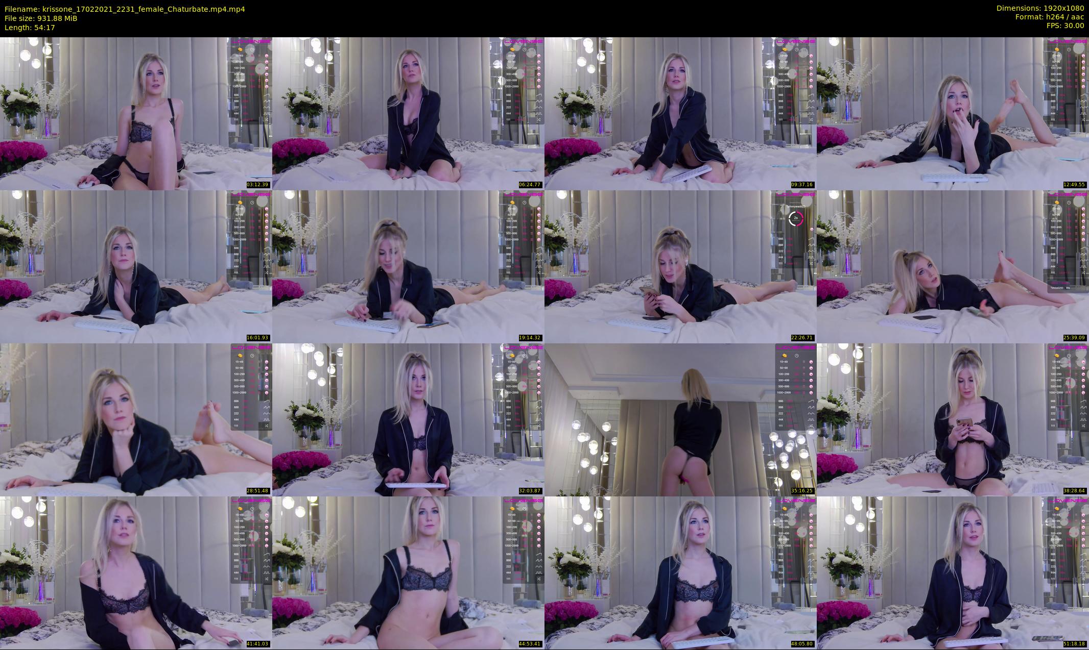 krissone — 55 minute Chaturbate female cam show recording, 1080p, Feb 17, 2021