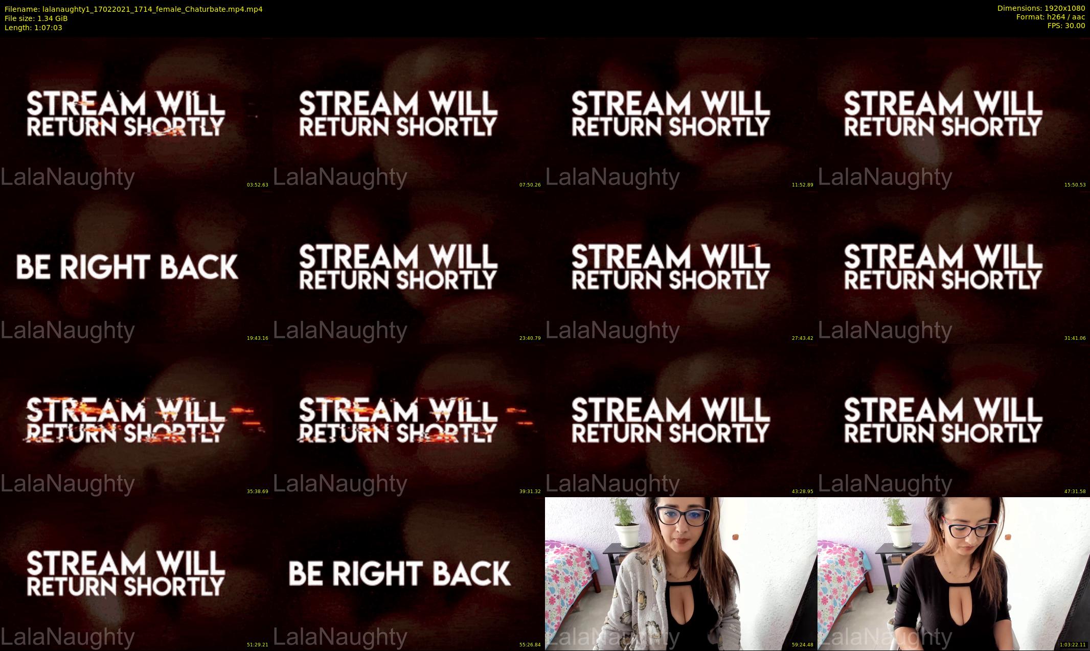 lalanaughty1 — 68 minute Chaturbate female cam show recording, 1080p, Feb 17, 2021