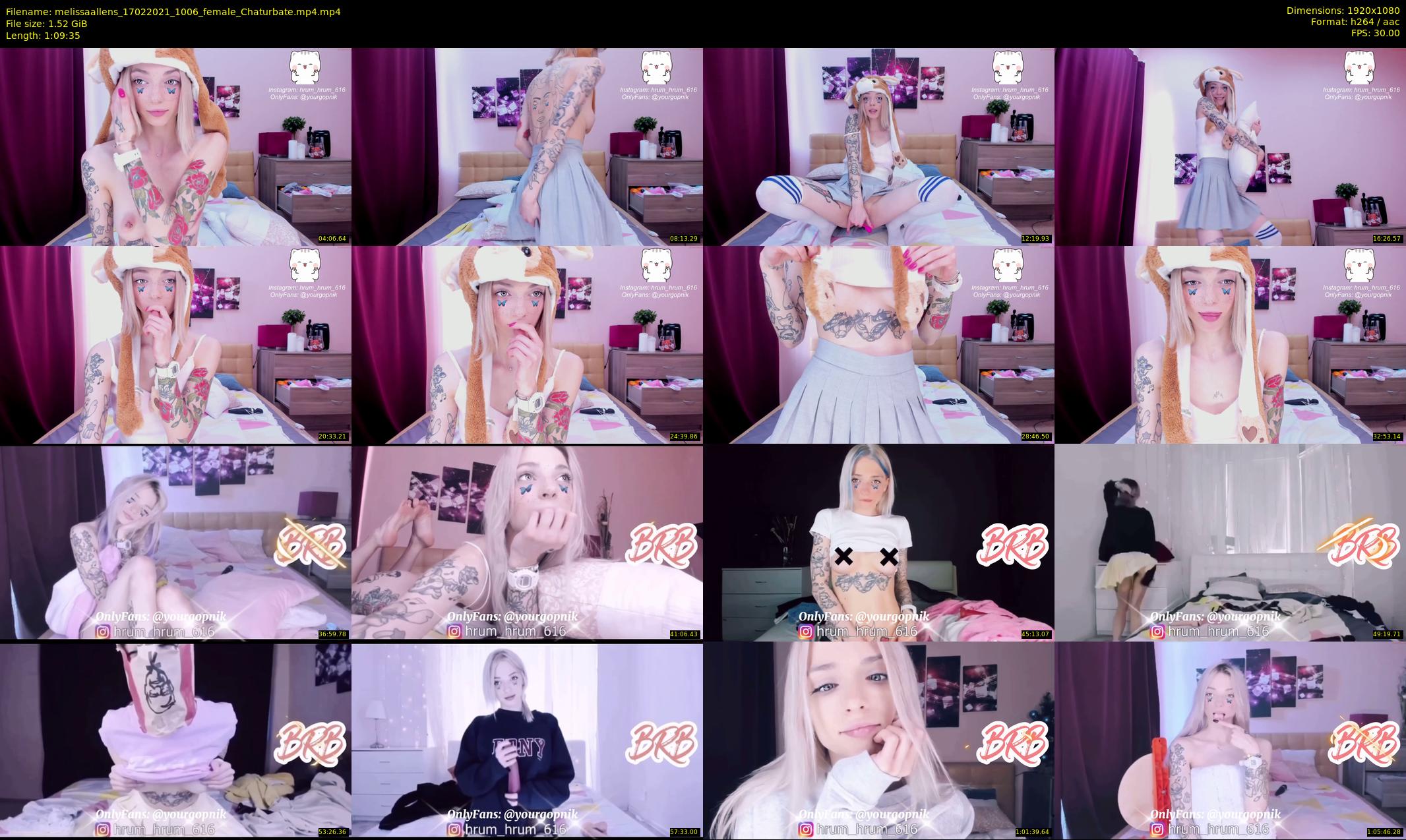 melissaallens — 70 minute Chaturbate female cam show recording, 1080p, Feb 17, 2021