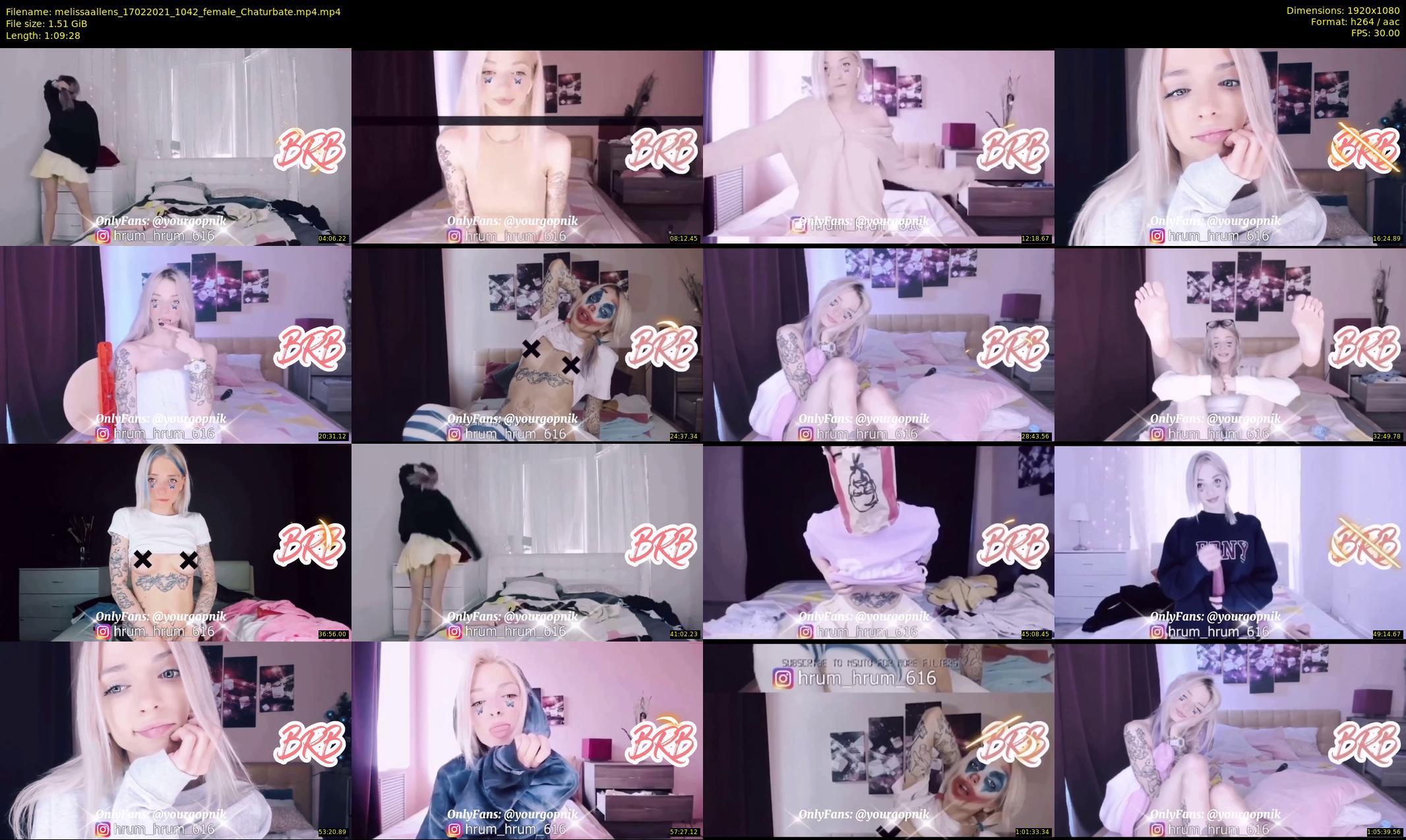 melissaallens — 70 minute Chaturbate female cam show recording, 1080p, Feb 17, 2021