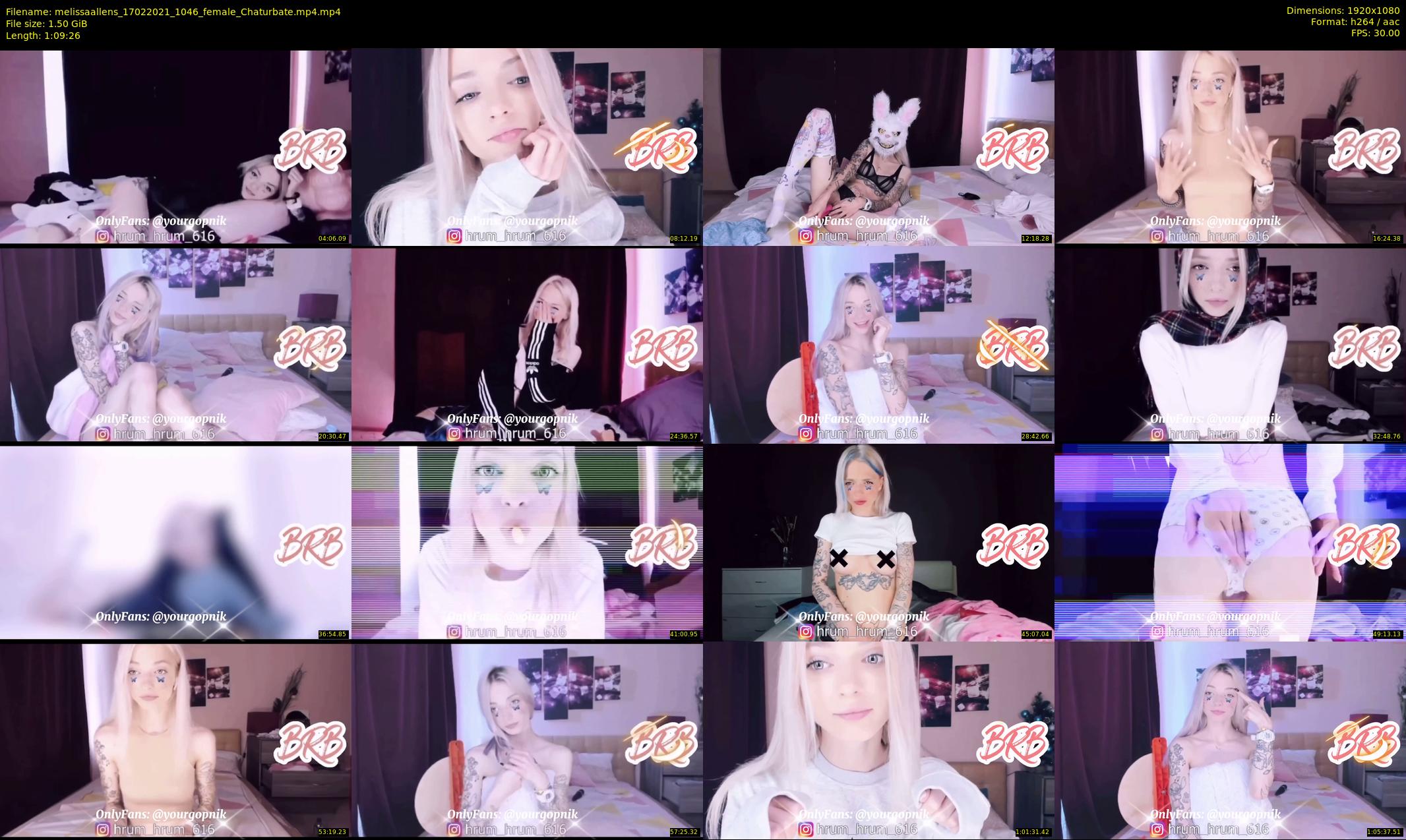 melissaallens — 70 minute Chaturbate female cam show recording, 1080p, Feb 17, 2021