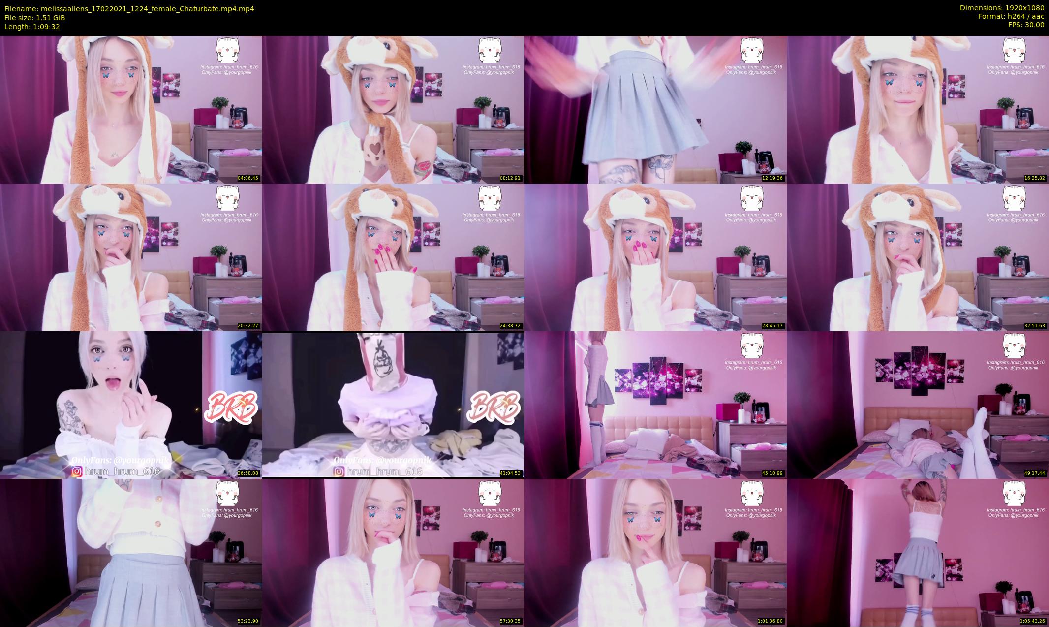 melissaallens — 70 minute Chaturbate female cam show recording, 1080p, Feb 17, 2021