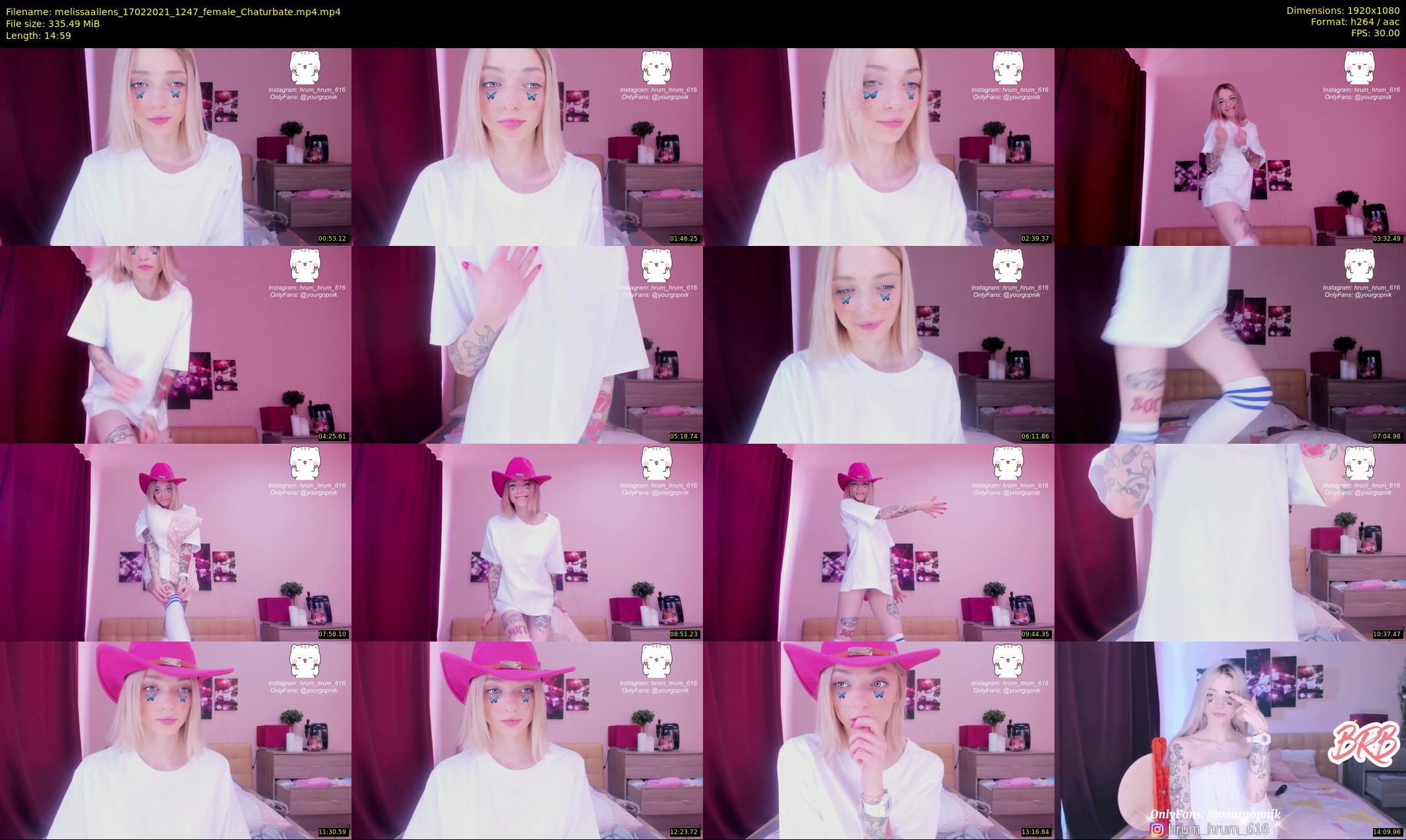 melissaallens — 15 minute Chaturbate female cam show recording, 1080p, Feb 17, 2021