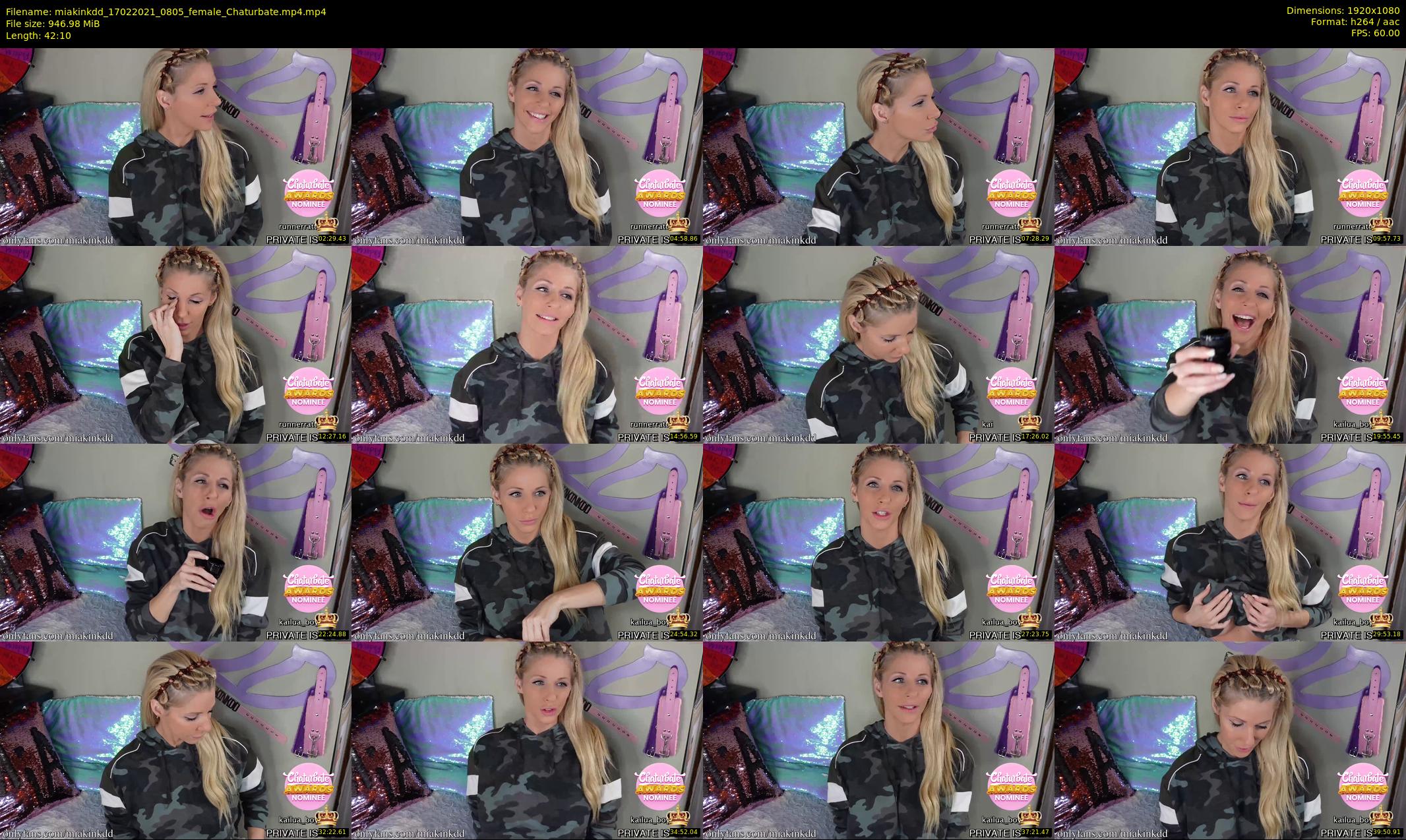 miakinkdd — 43 minute Chaturbate female cam show recording, 1080p, Feb 17, 2021