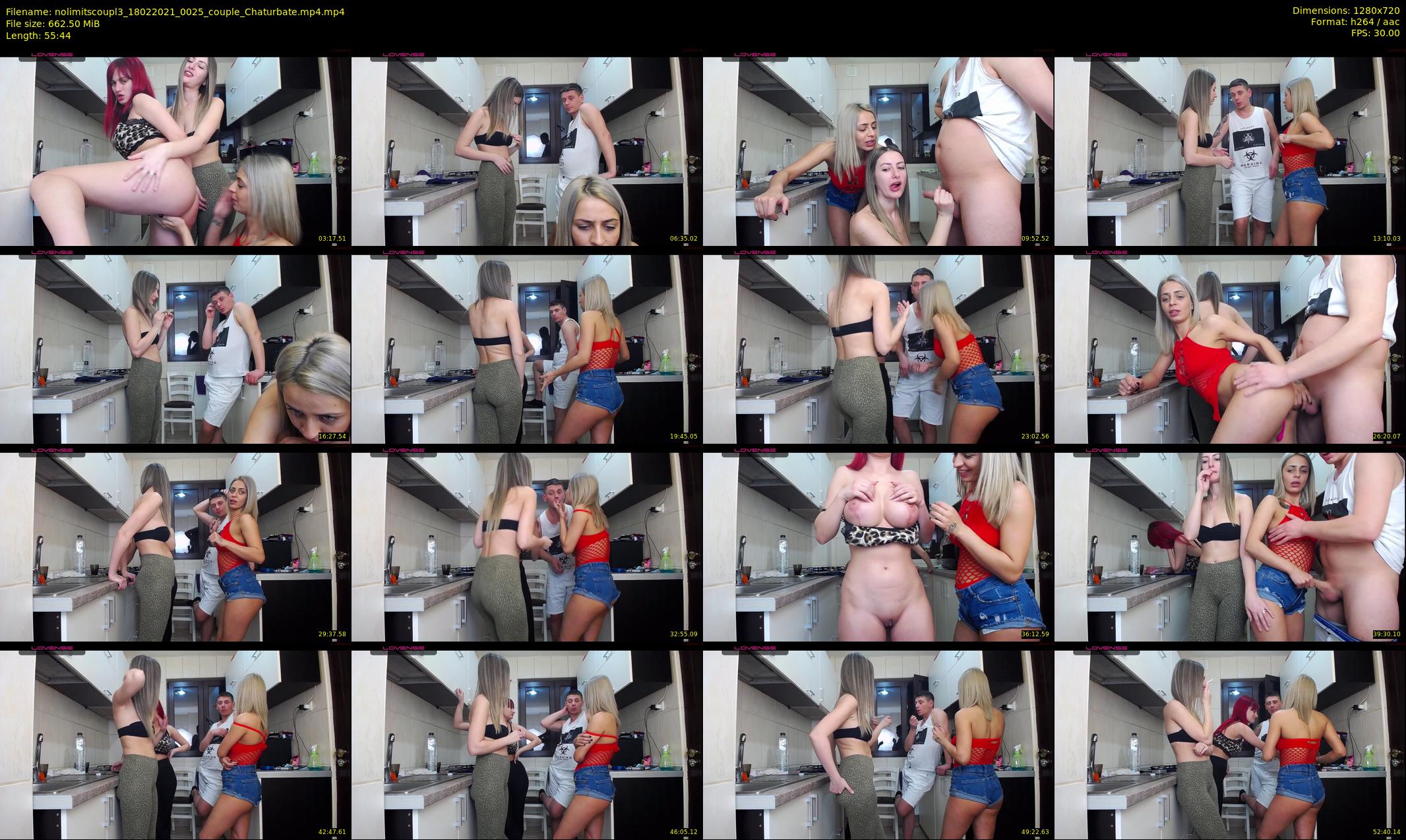 nolimitscoupl3 — 56 minute Chaturbate couple cam show recording, 720p, Feb 18, 2021