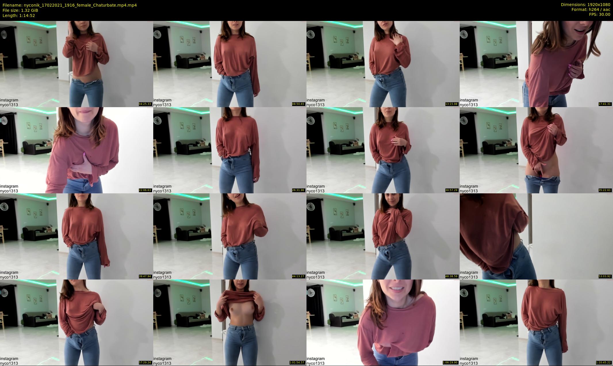nyconik — 75 minute Chaturbate female cam show recording, 1080p, Feb 17, 2021
