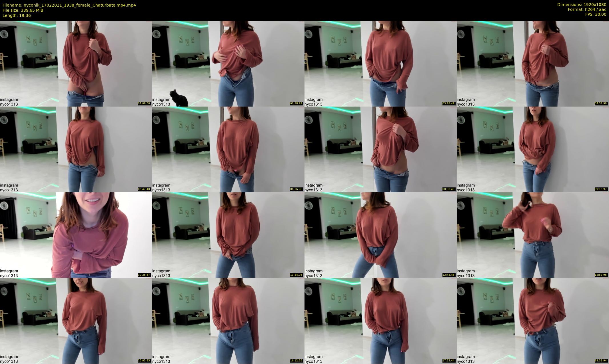 nyconik — 20 minute Chaturbate female cam show recording, 1080p, Feb 17, 2021