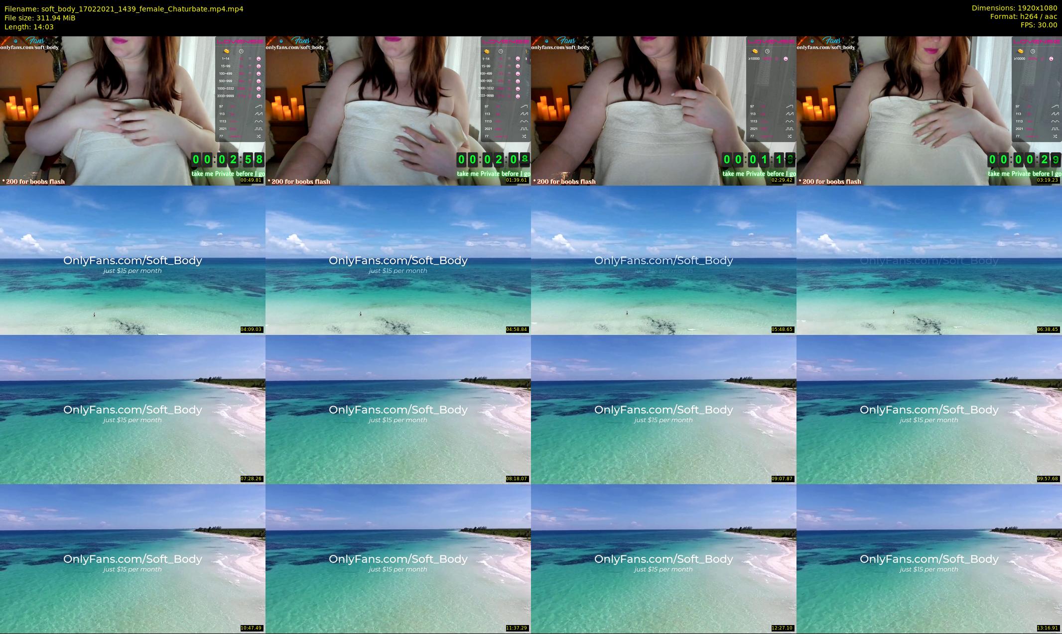 soft_body — 15 minute Chaturbate female cam show recording, 1080p, Feb 17, 2021