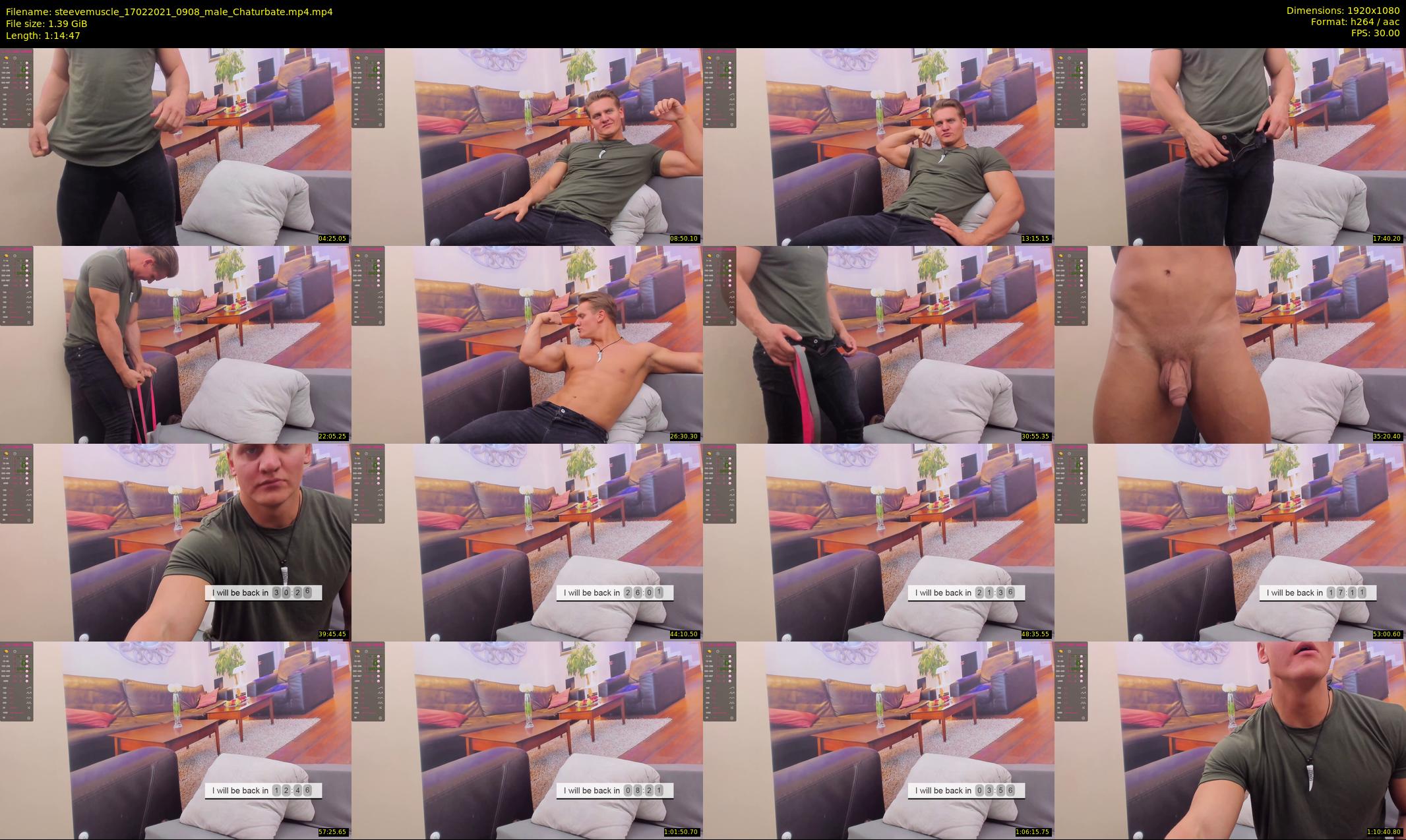 steevemuscle — 75 minute Chaturbate male cam show recording, 1080p, Feb 17, 2021