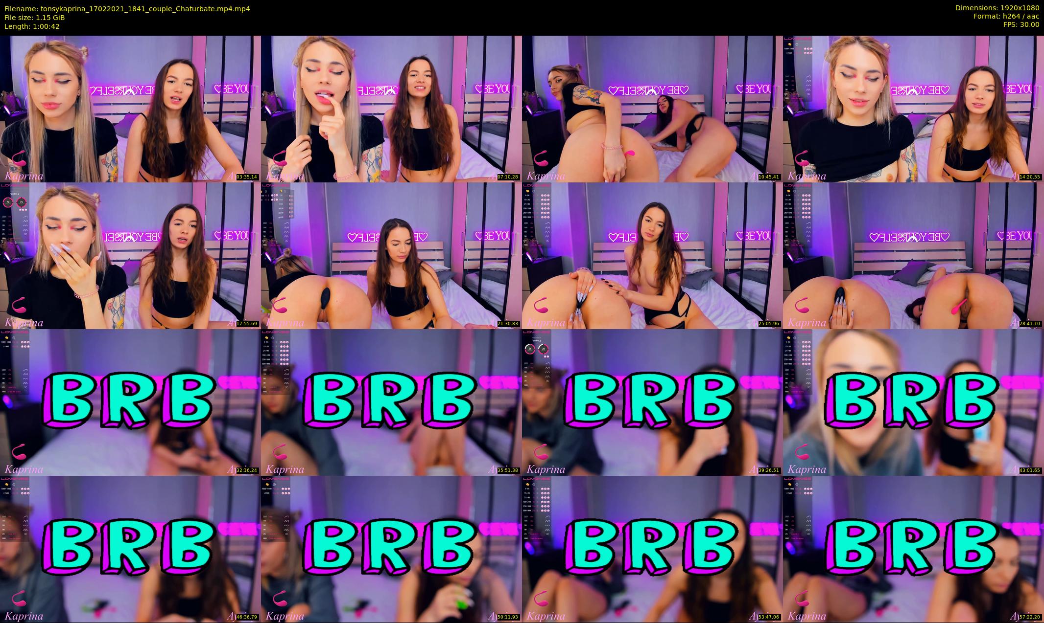 tonsykaprina — 61 minute Chaturbate couple cam show recording, 1080p, Feb 17, 2021