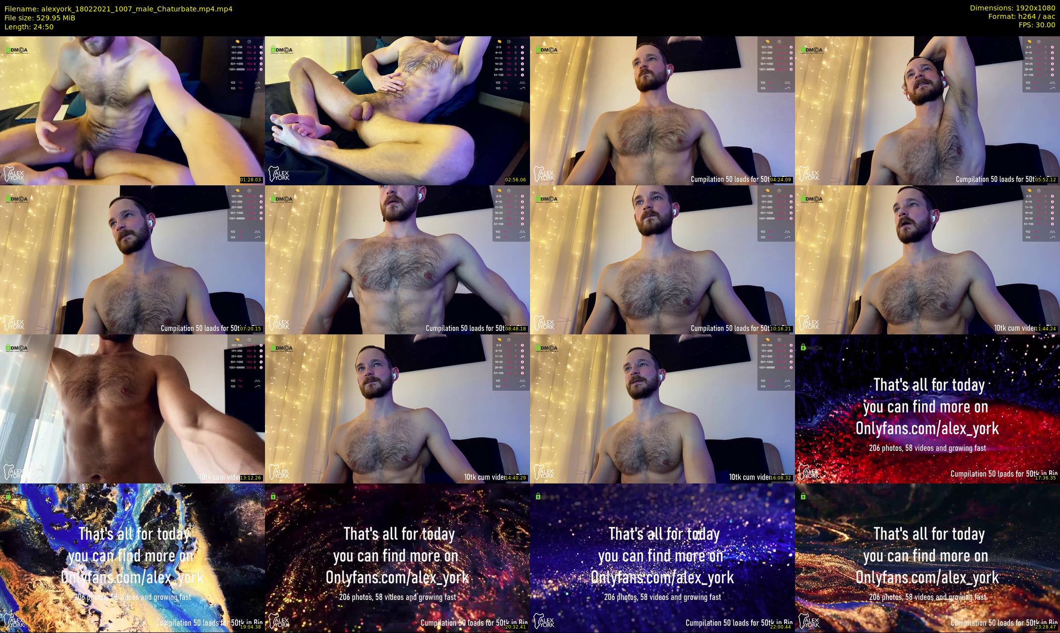 alexyork — 25 minute Chaturbate male cam show recording, 1080p, Feb 18, 2021
