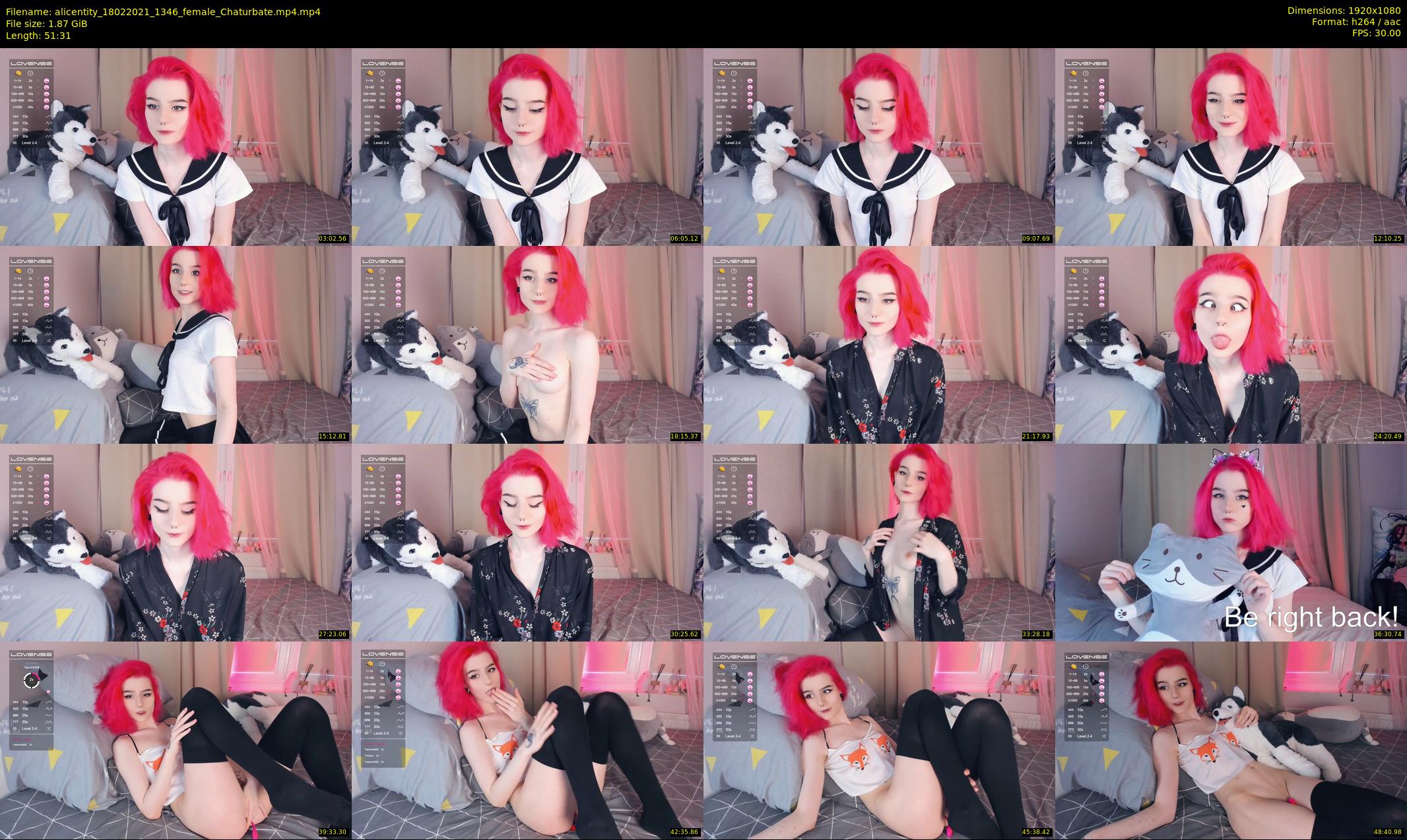 alicentity — 52 minute Chaturbate female cam show recording, 1080p, Feb 18, 2021