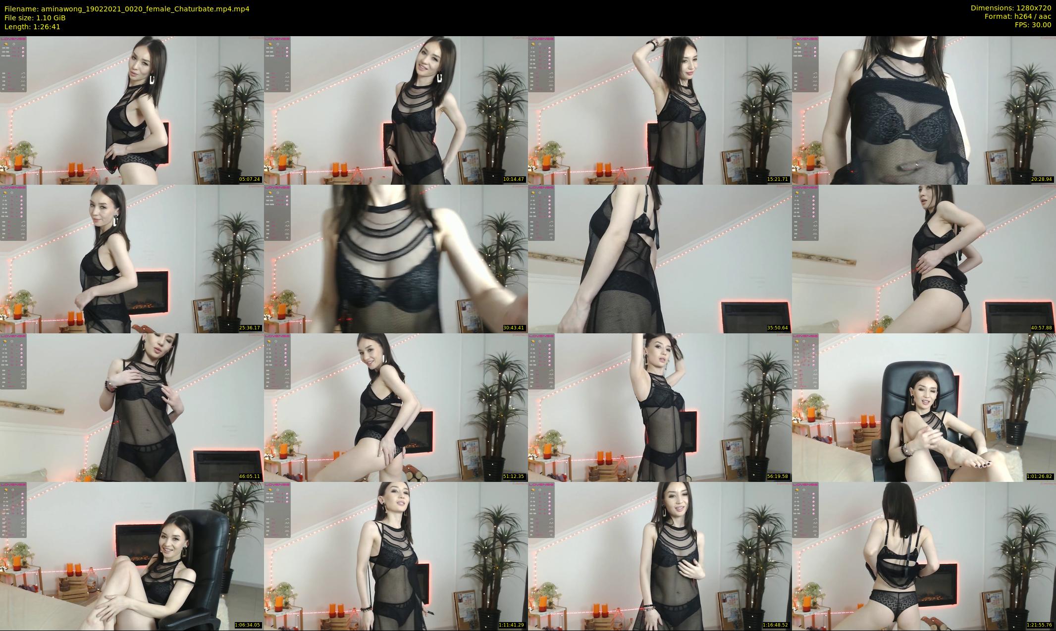 aminawong — 87 minute Chaturbate female cam show recording, 720p, Feb 19, 2021