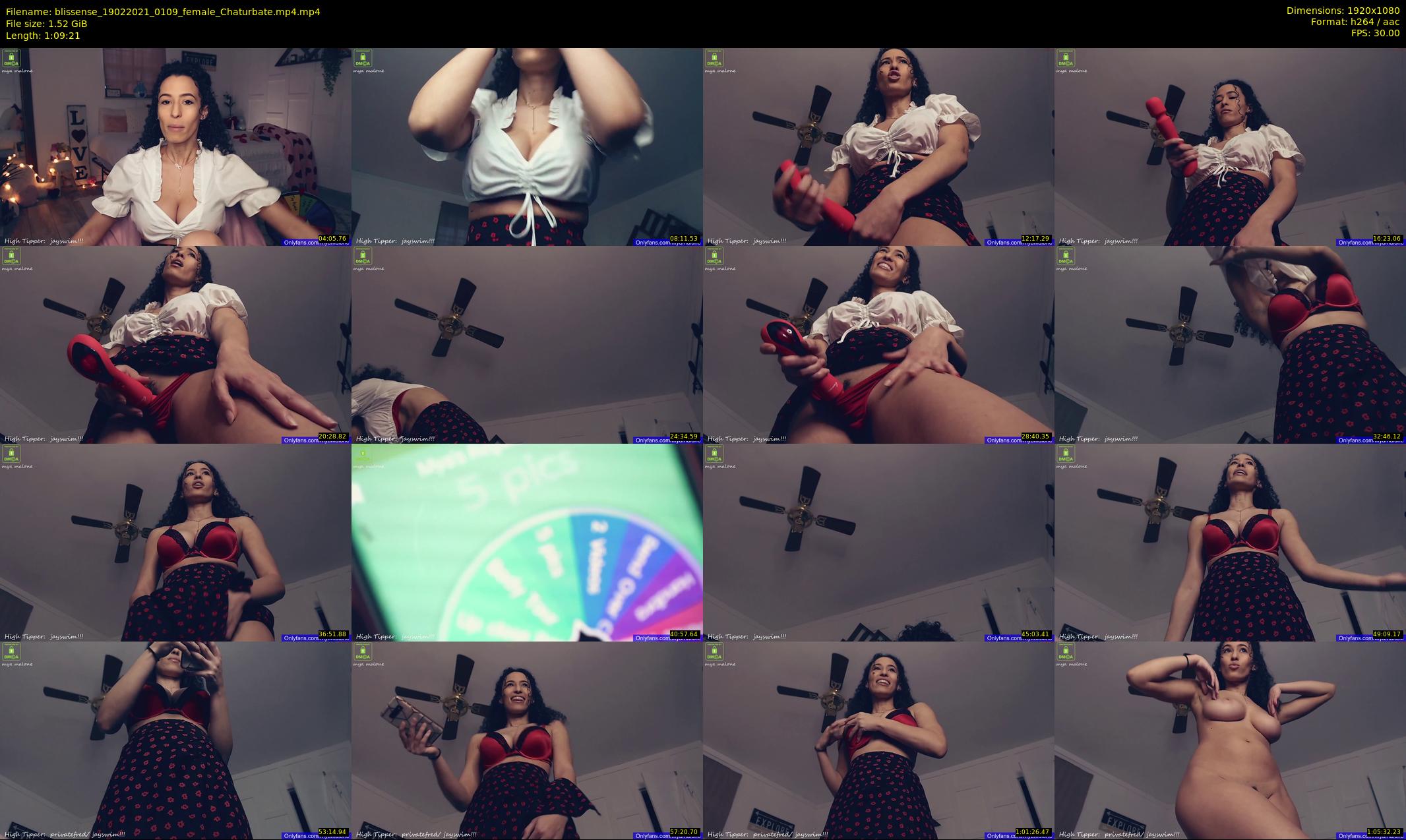 blissense — 70 minute Chaturbate female cam show recording, 1080p, Feb 19, 2021