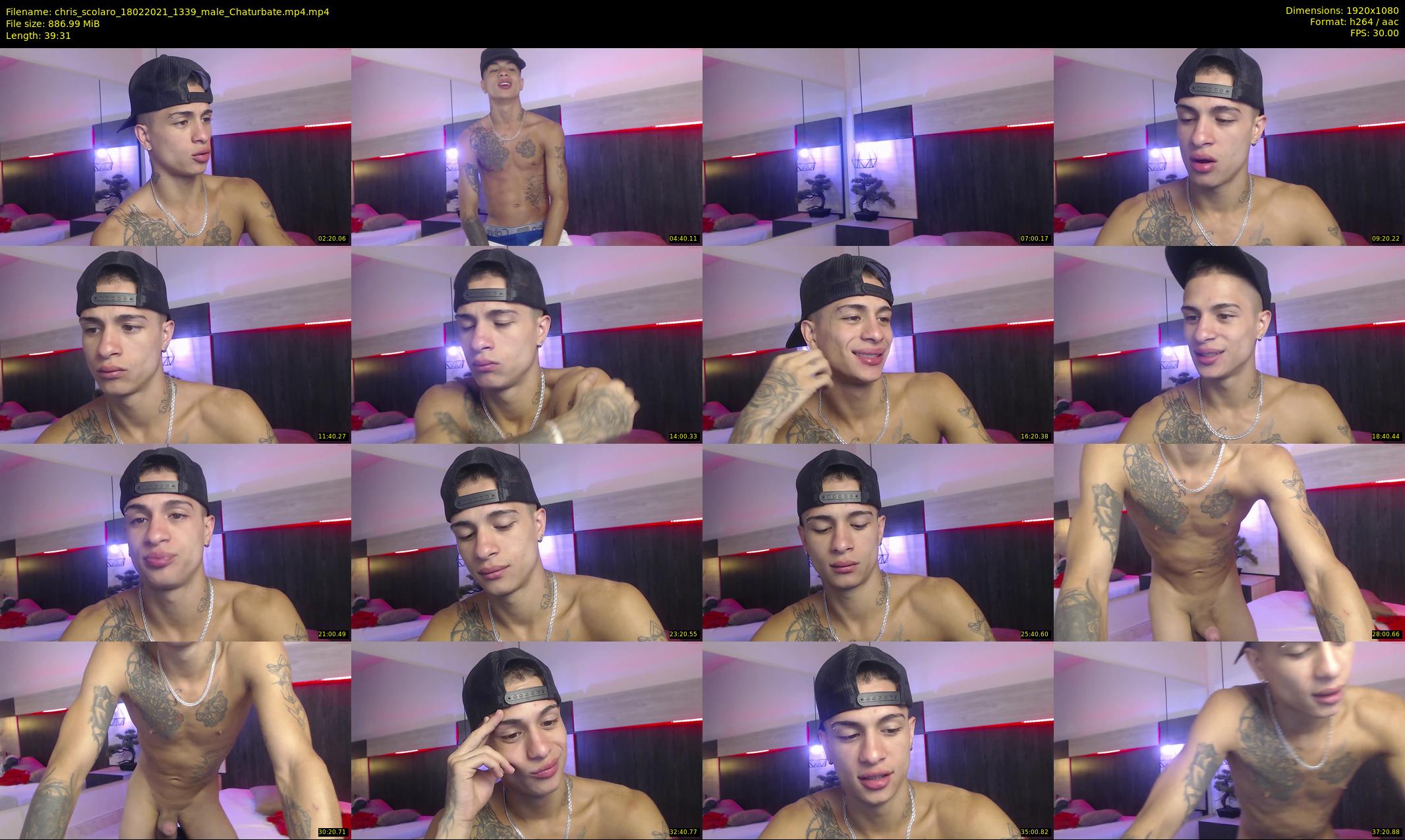chris_scolaro — 40 minute Chaturbate male cam show recording, 1080p, Feb 18, 2021
