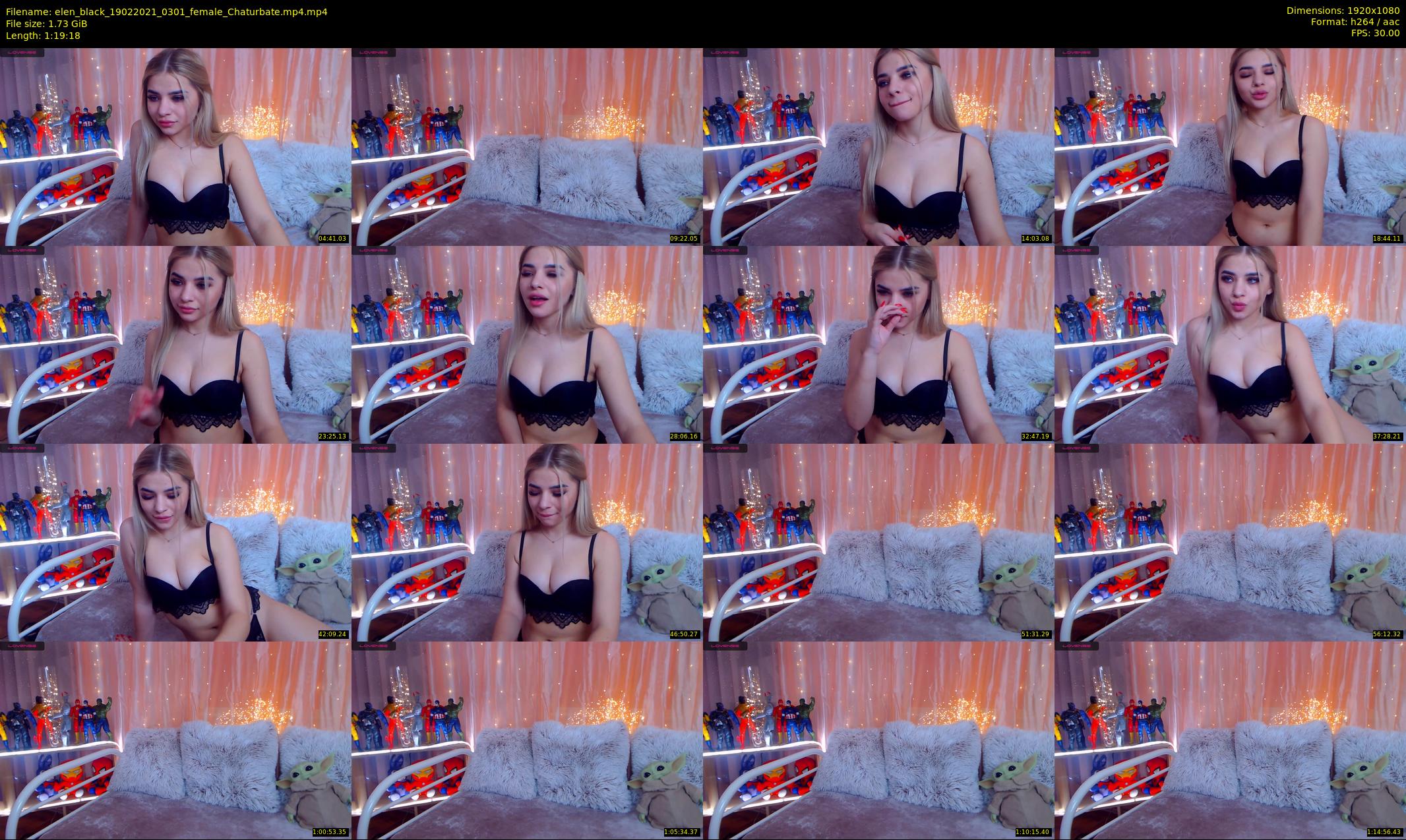 elen_black — 80 minute Chaturbate female cam show recording, 1080p, Feb 19, 2021