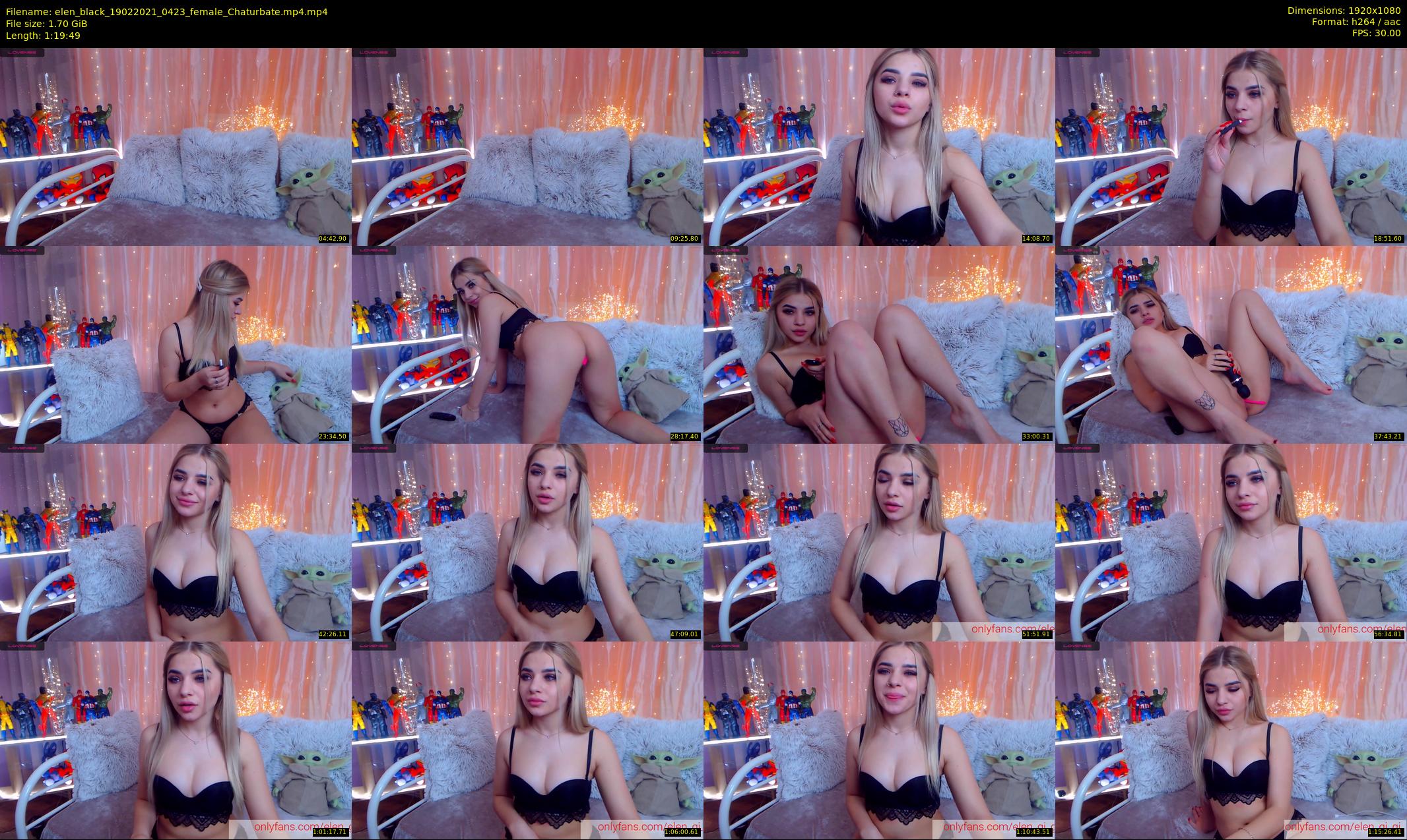 elen_black — 80 minute Chaturbate female cam show recording, 1080p, Feb 19, 2021