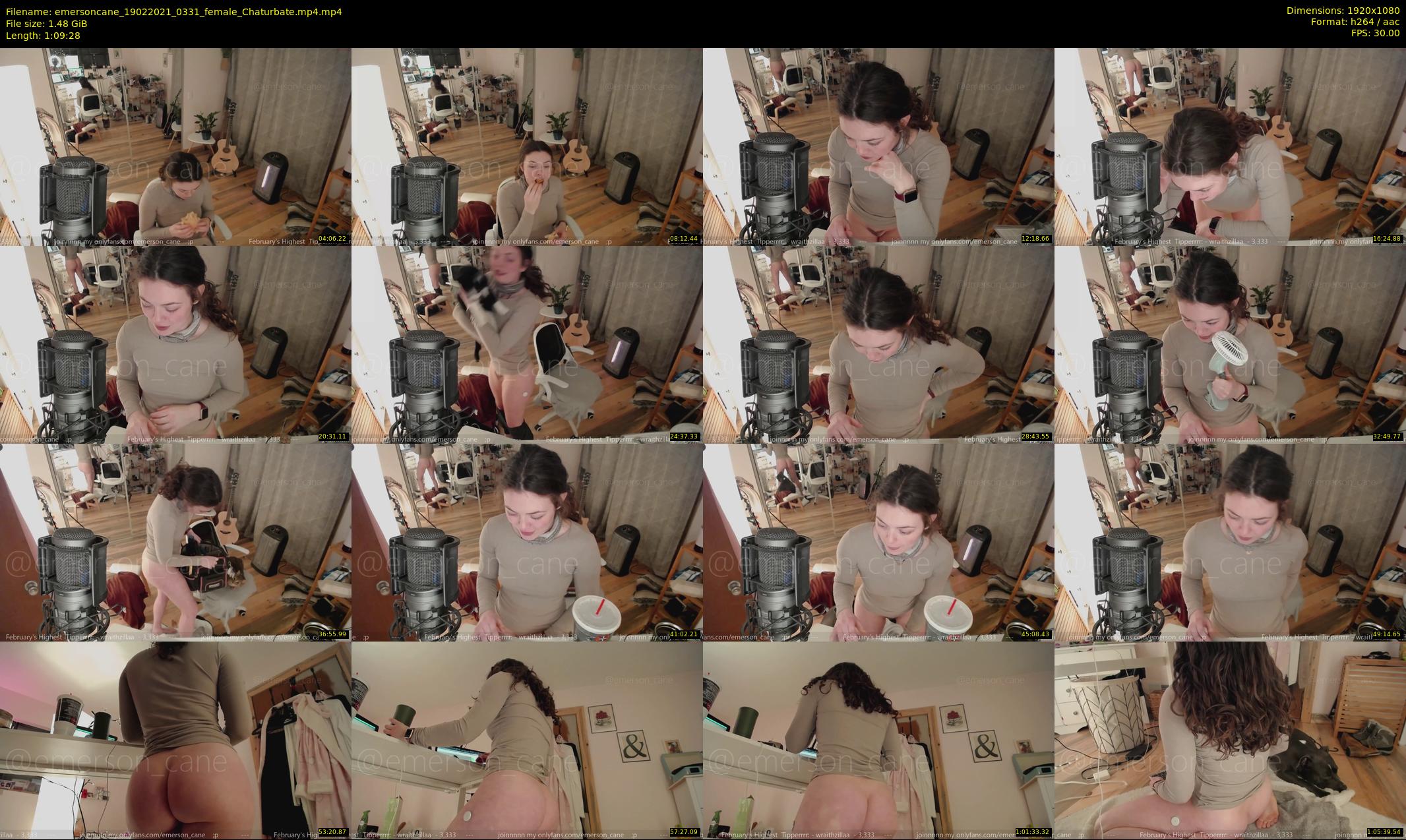 emersoncane — 70 minute Chaturbate female cam show recording, 1080p, Feb 19, 2021